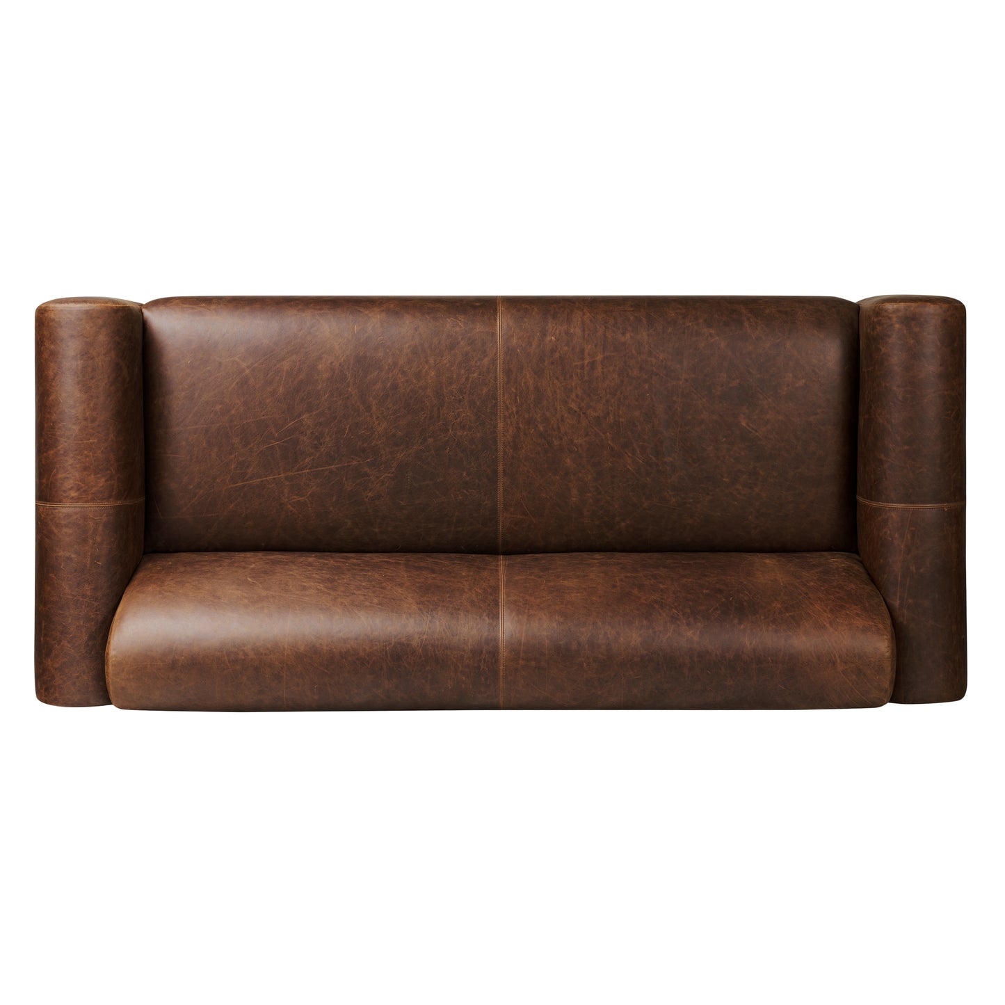 Brescia 92" Leather Sofa | Chocolate Brown