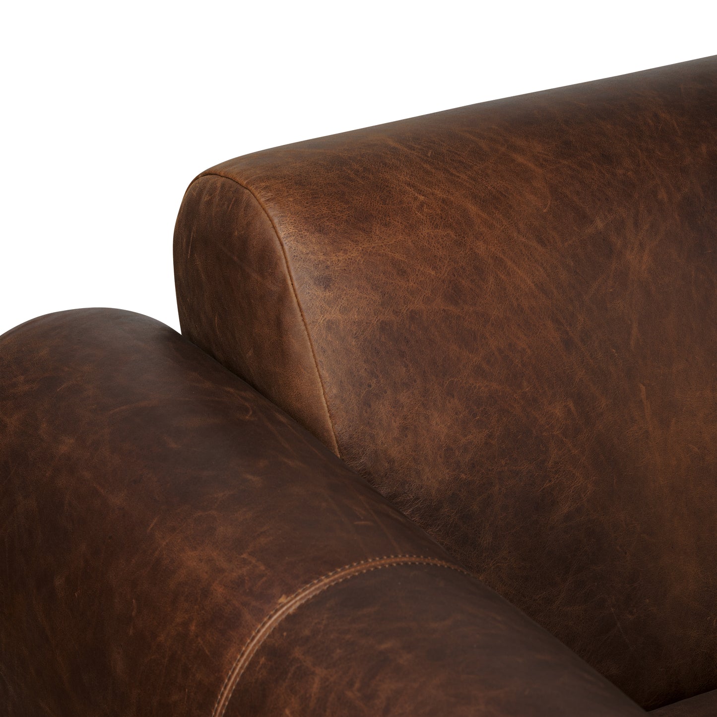 Brescia 92" Leather Sofa | Chocolate Brown