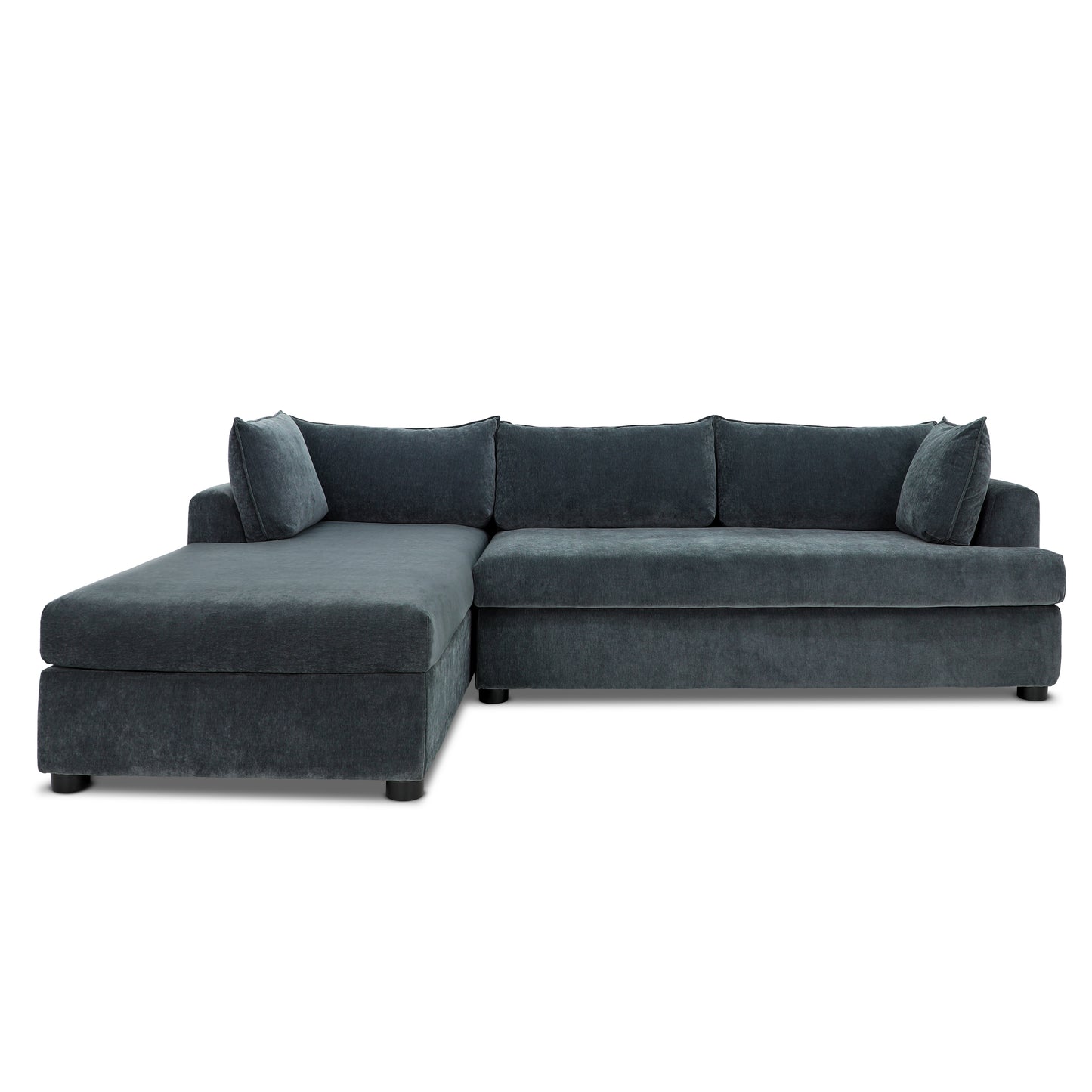 Milo Left-Facing Sleeper Sectional | Boreal Blue