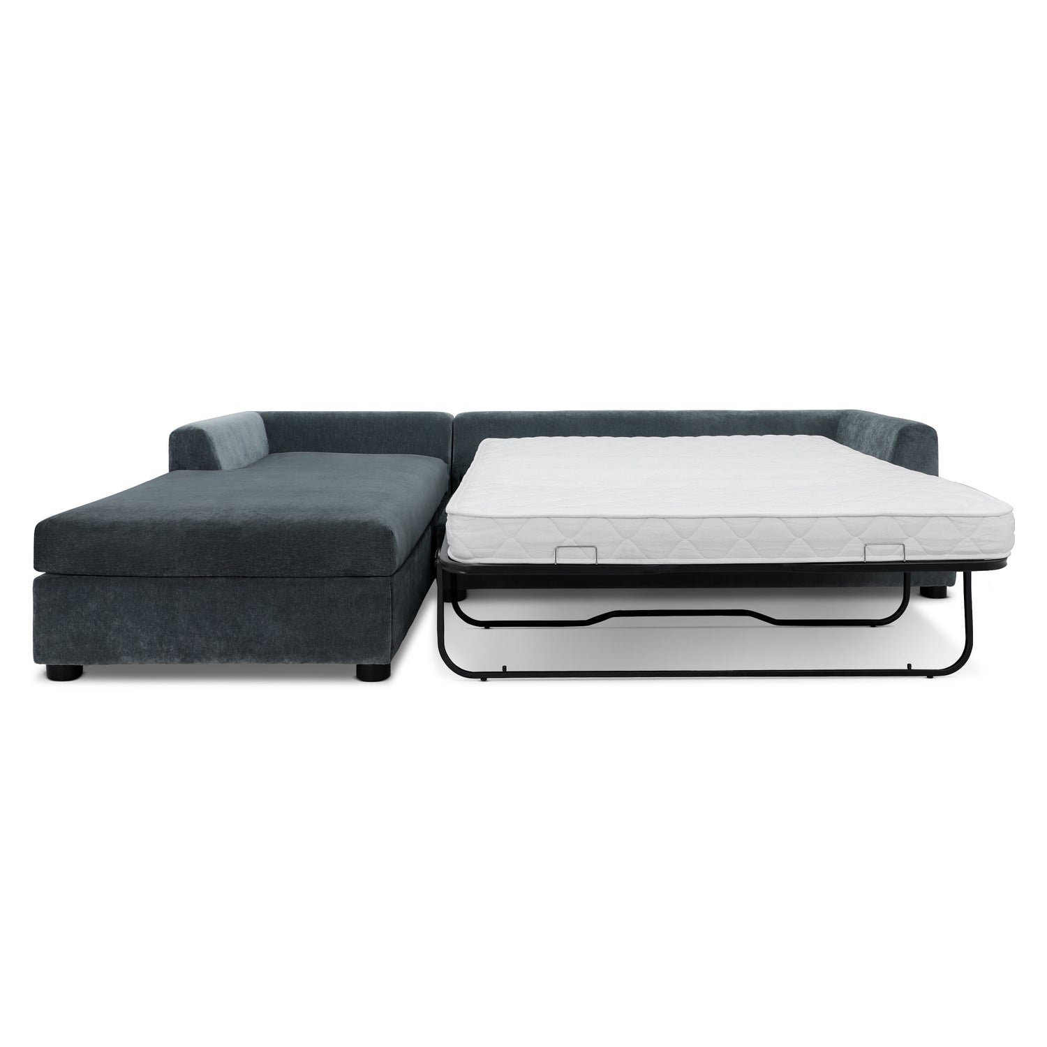 Milo Left-Facing Sleeper Sectional | Boreal Blue 