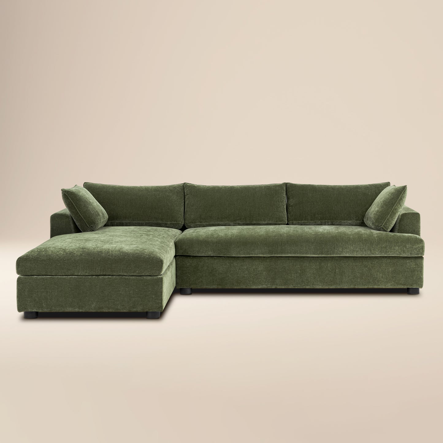 Milo Left-Facing Sleeper Sectional | Sagano Green