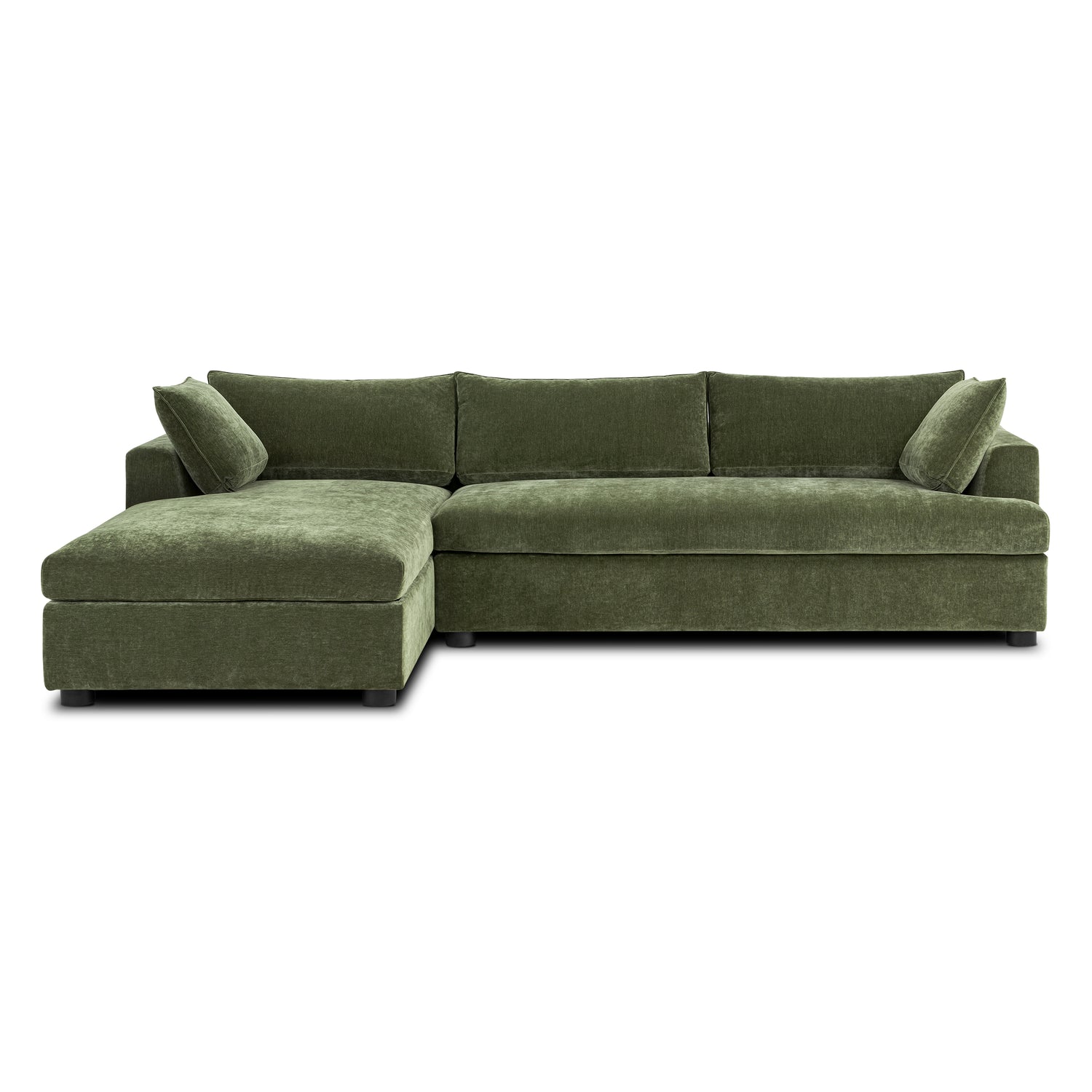 Milo Left-Facing Sleeper Sectional | Sagano Green 