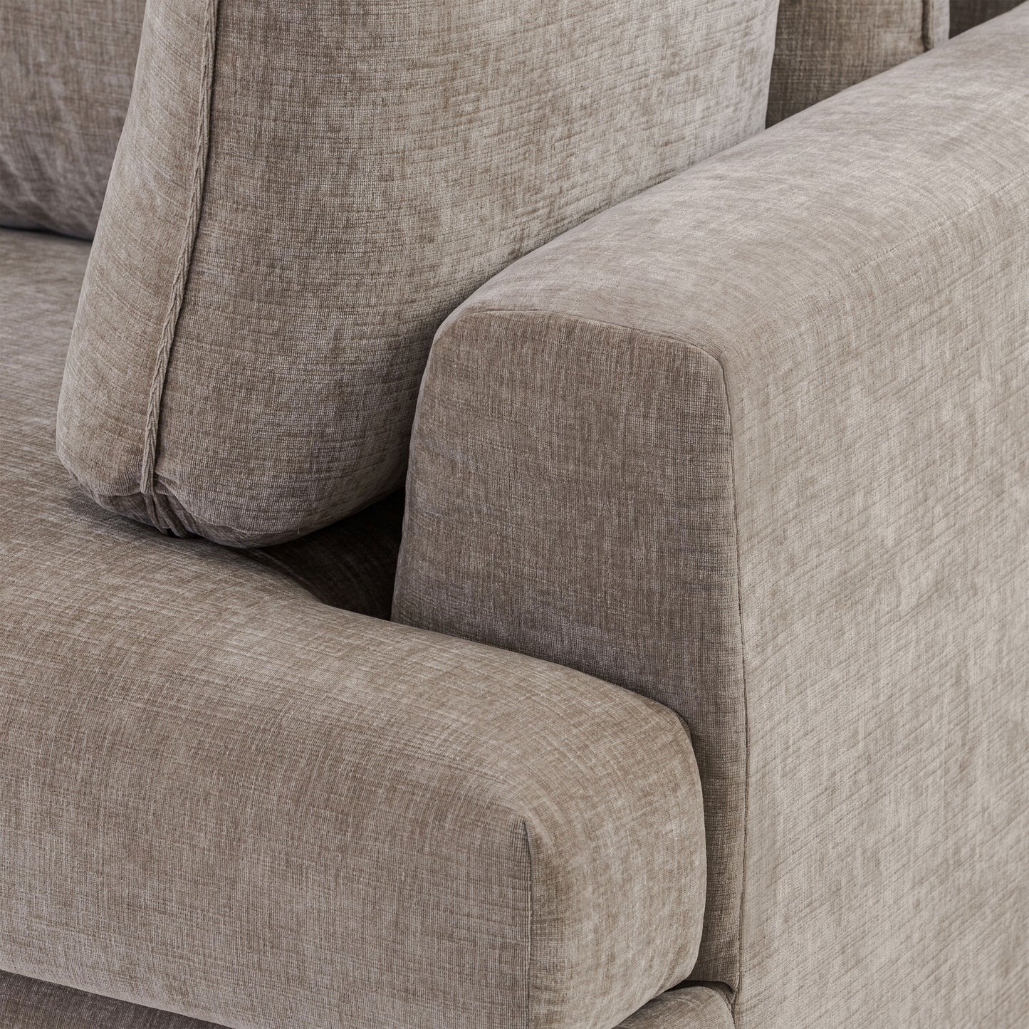 Milo Left-Facing Sleeper Sectional | Taupe Brown