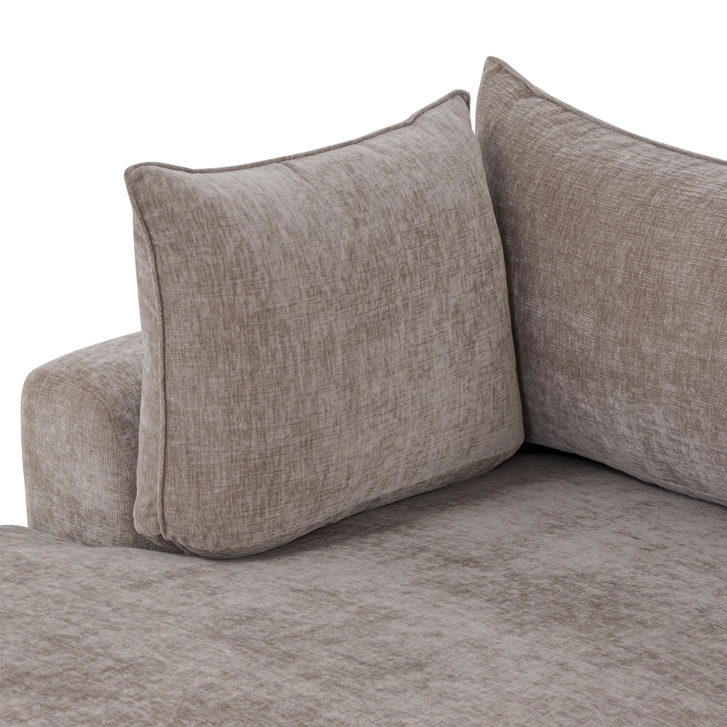Milo Left-Facing Sleeper Sectional | Taupe Brown 