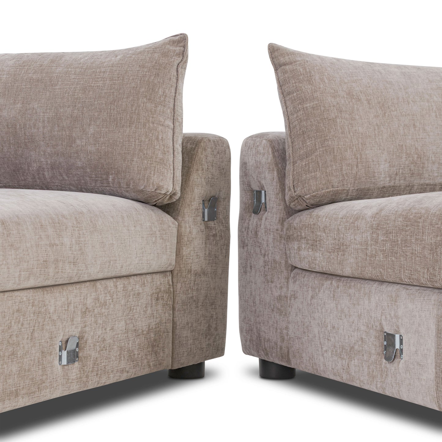 Milo Left-Facing Sleeper Sectional | Taupe Brown