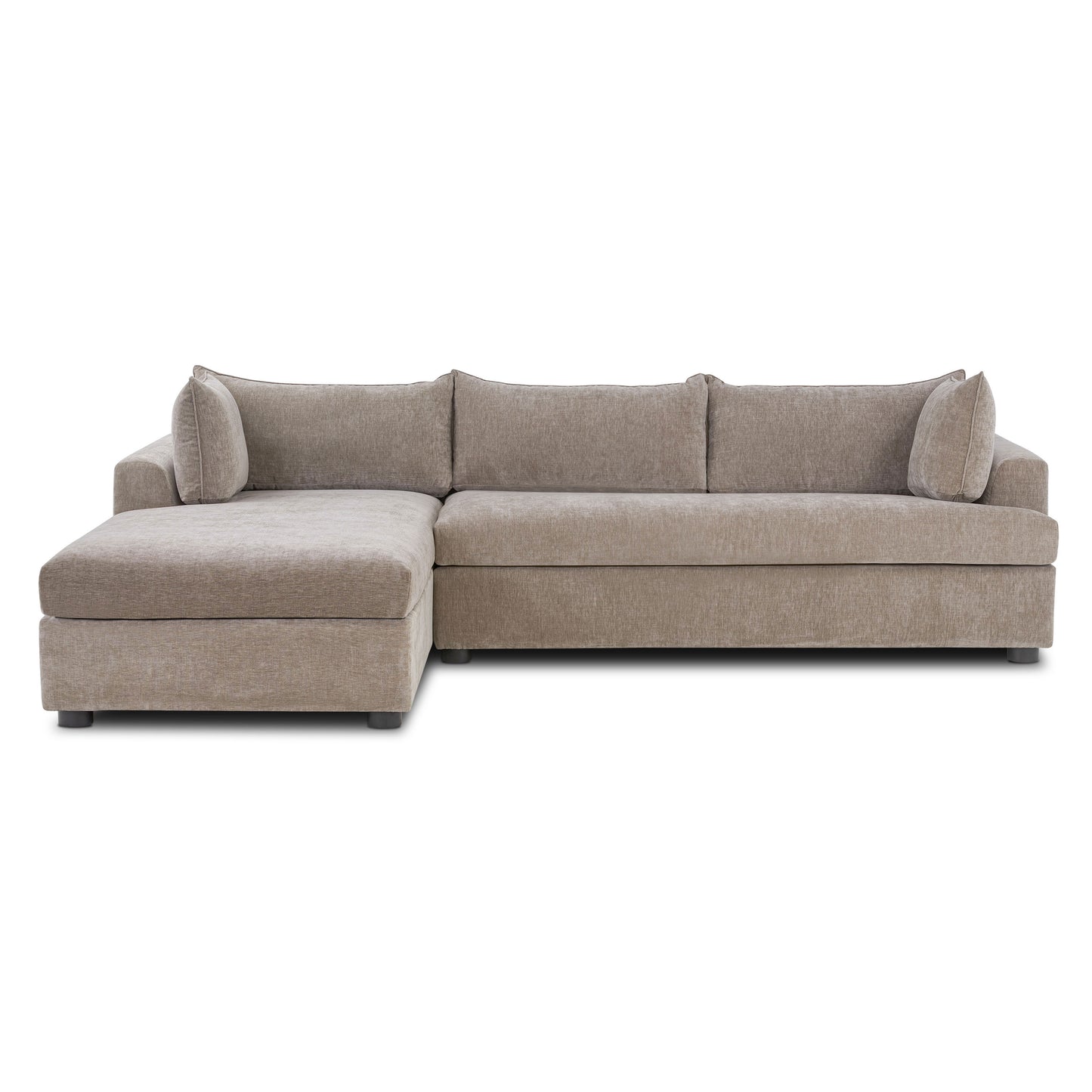 Milo Left-Facing Sleeper Sectional | Taupe Brown