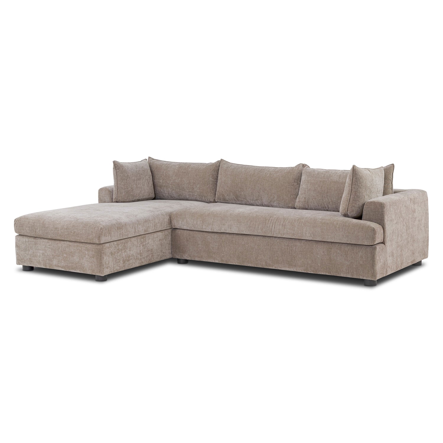 Milo Left-Facing Sleeper Sectional | Taupe Brown 