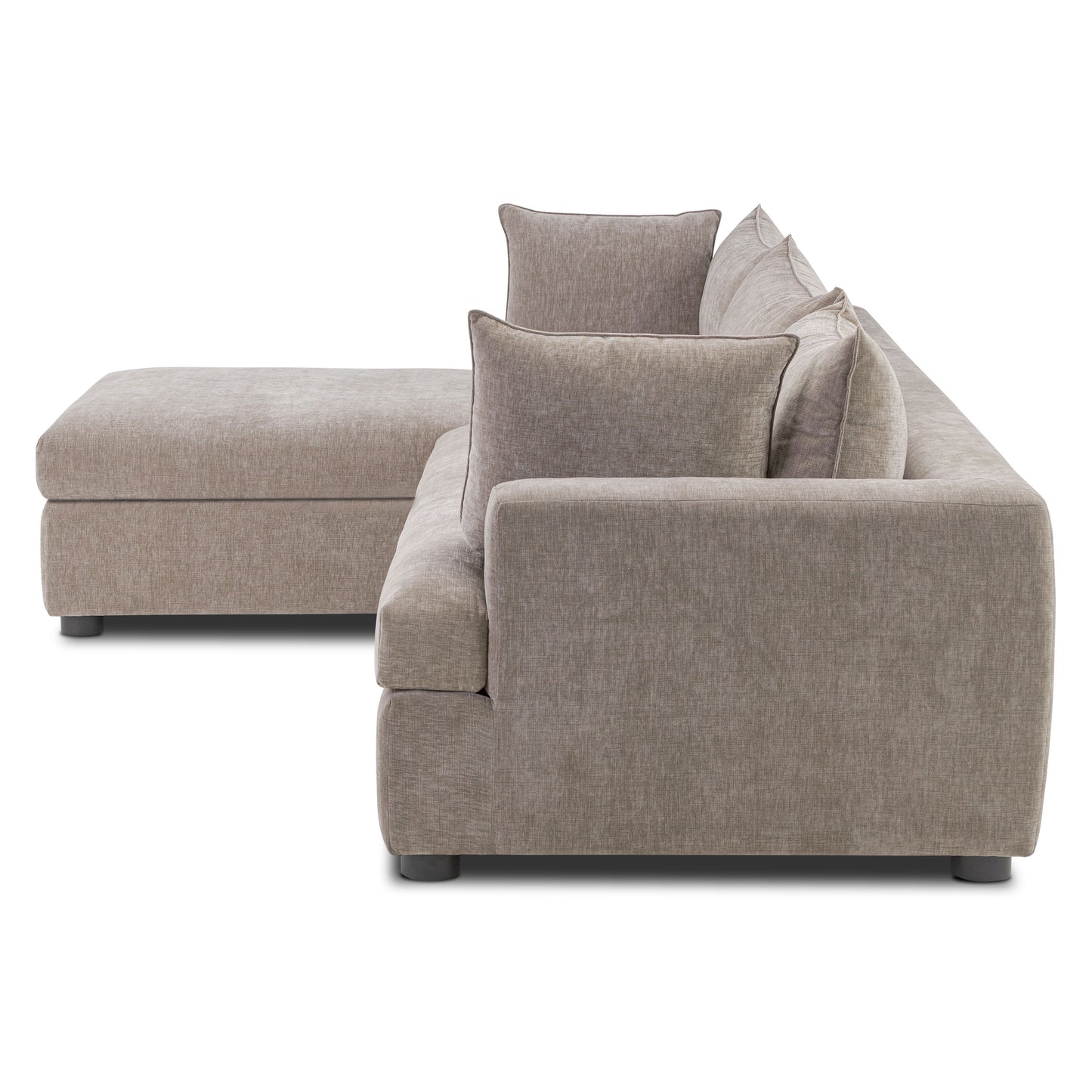 Milo Left-Facing Sleeper Sectional | Taupe Brown