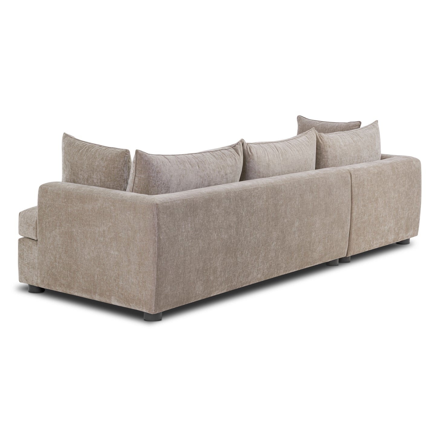 Milo Left-Facing Sleeper Sectional | Taupe Brown