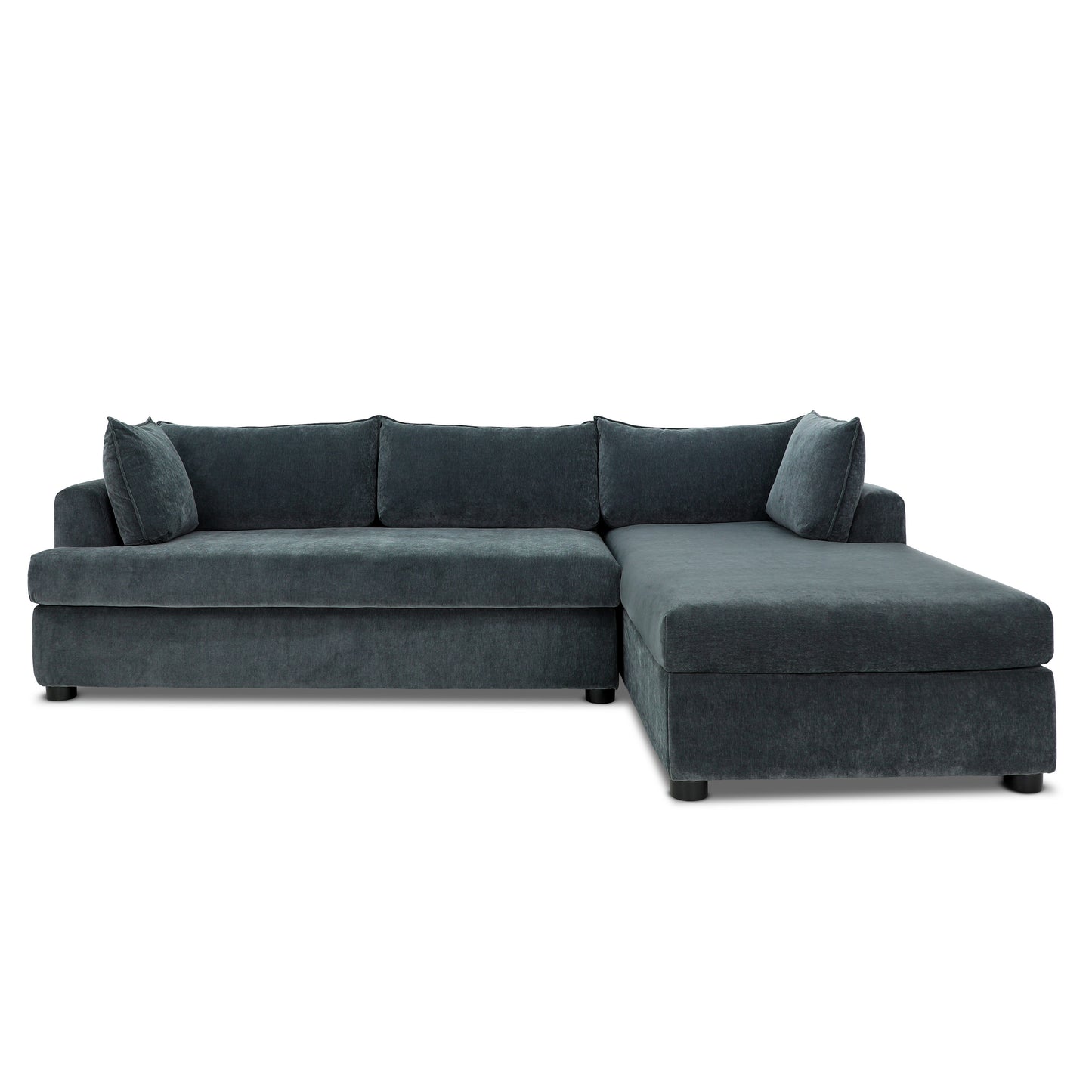 Milo Right-facing Sleeper Sectional | Boreal Blue