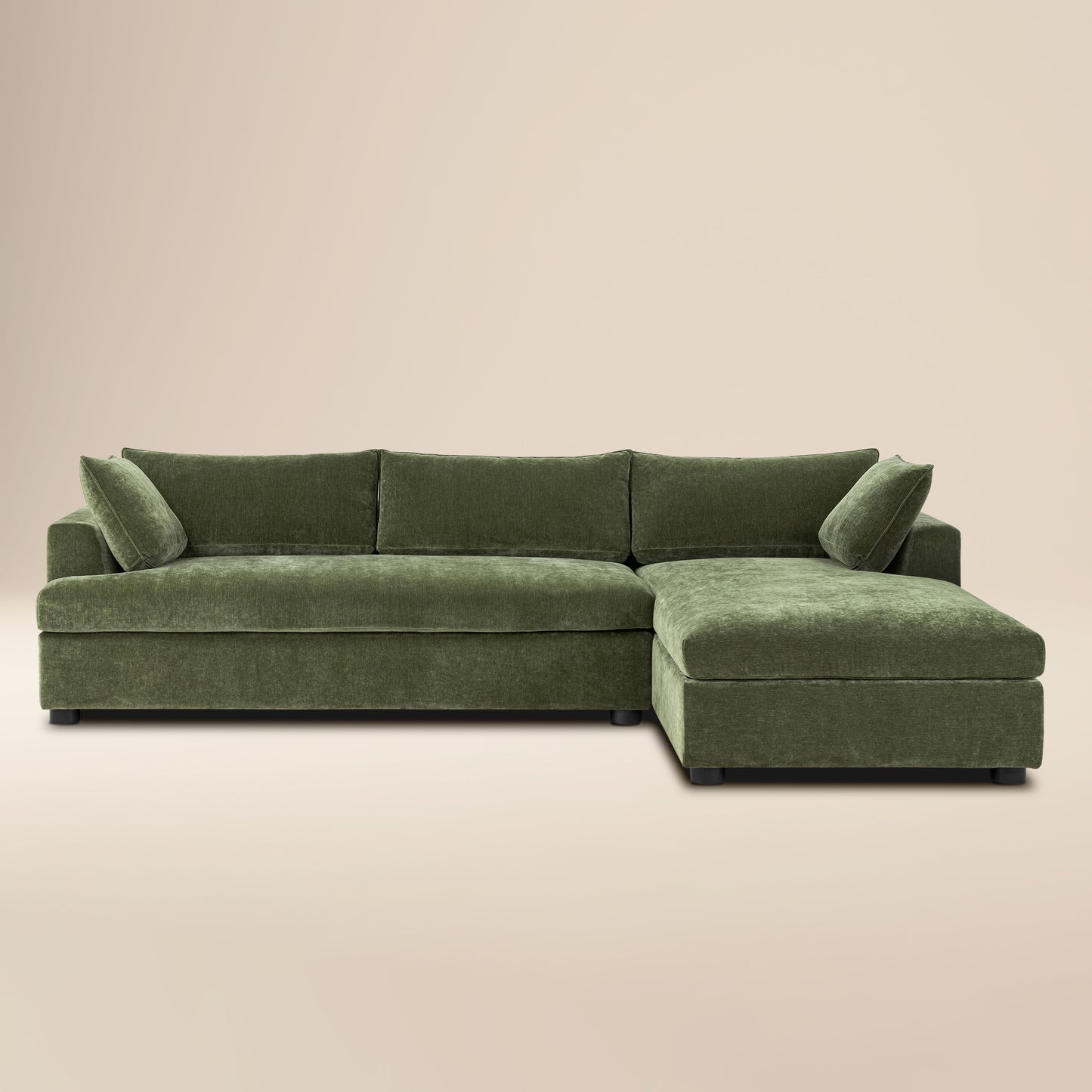 Milo Right-Facing Sleeper Sectional | Sagano Green