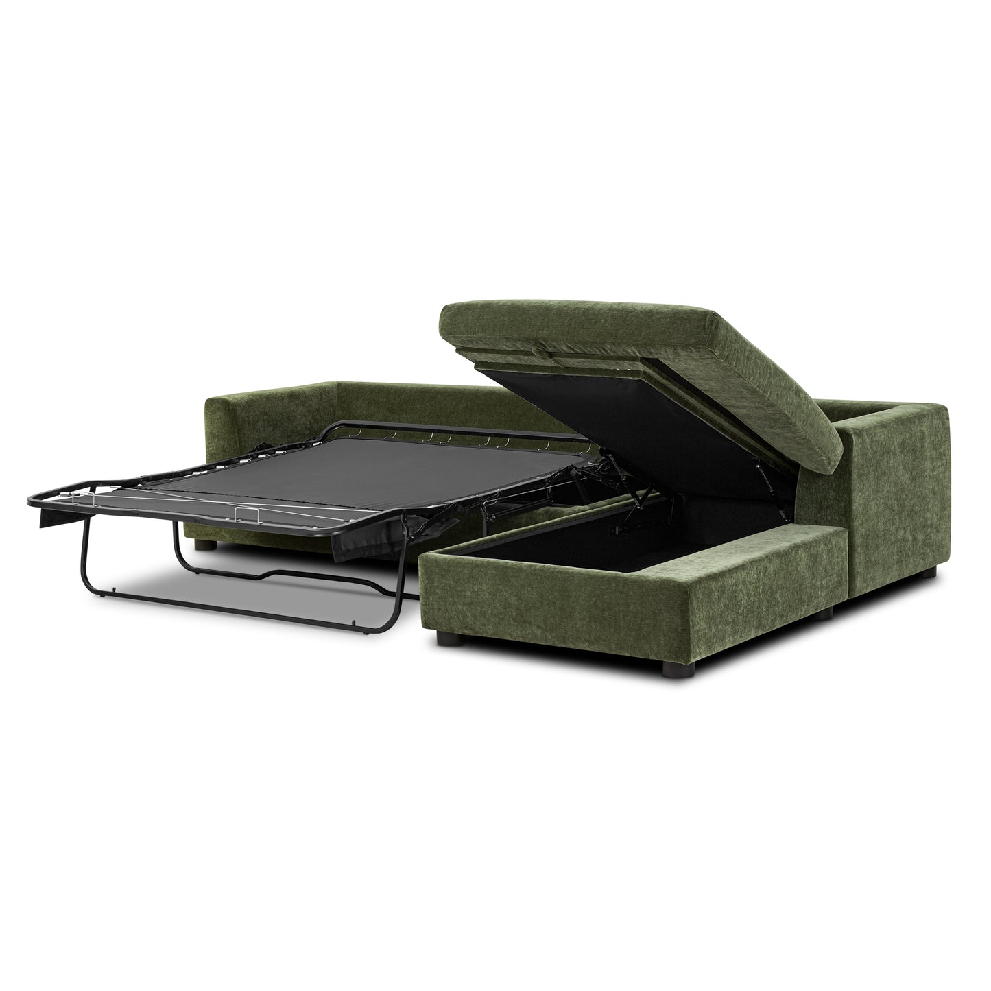 Milo Right-Facing Sleeper Sectional | Sagano Green