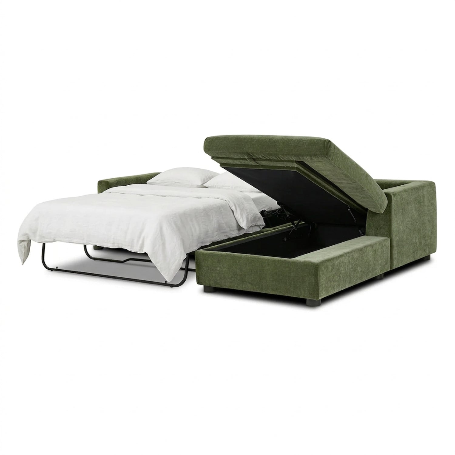 Milo Right-Facing Sleeper Sectional | Sagano Green 