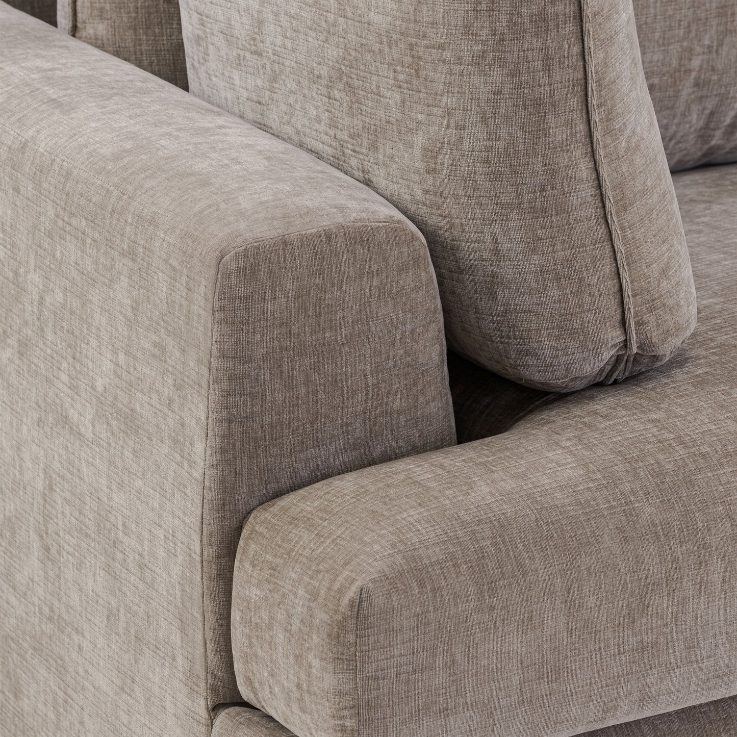 Milo Right-Facing Sleeper Sectional | Taupe Brown