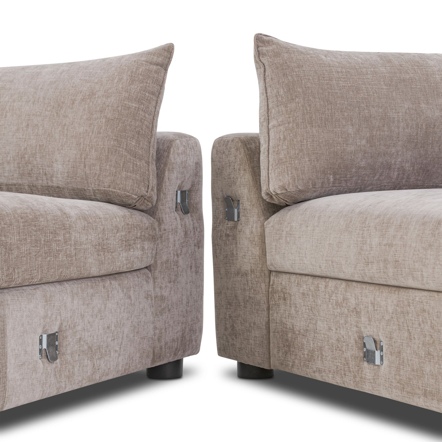 Milo Right-Facing Sleeper Sectional | Taupe Brown