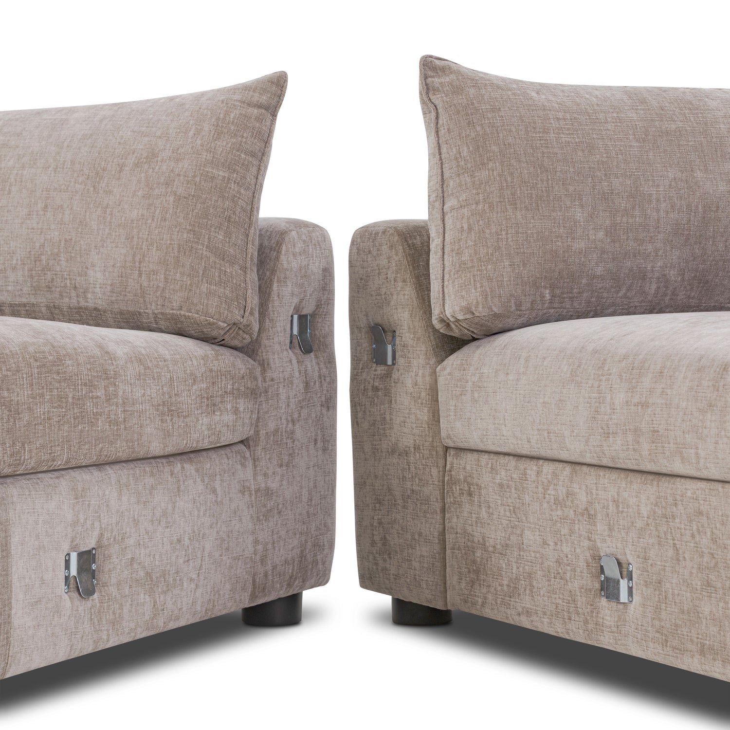 Milo Right-Facing Sleeper Sectional | Taupe Brown 