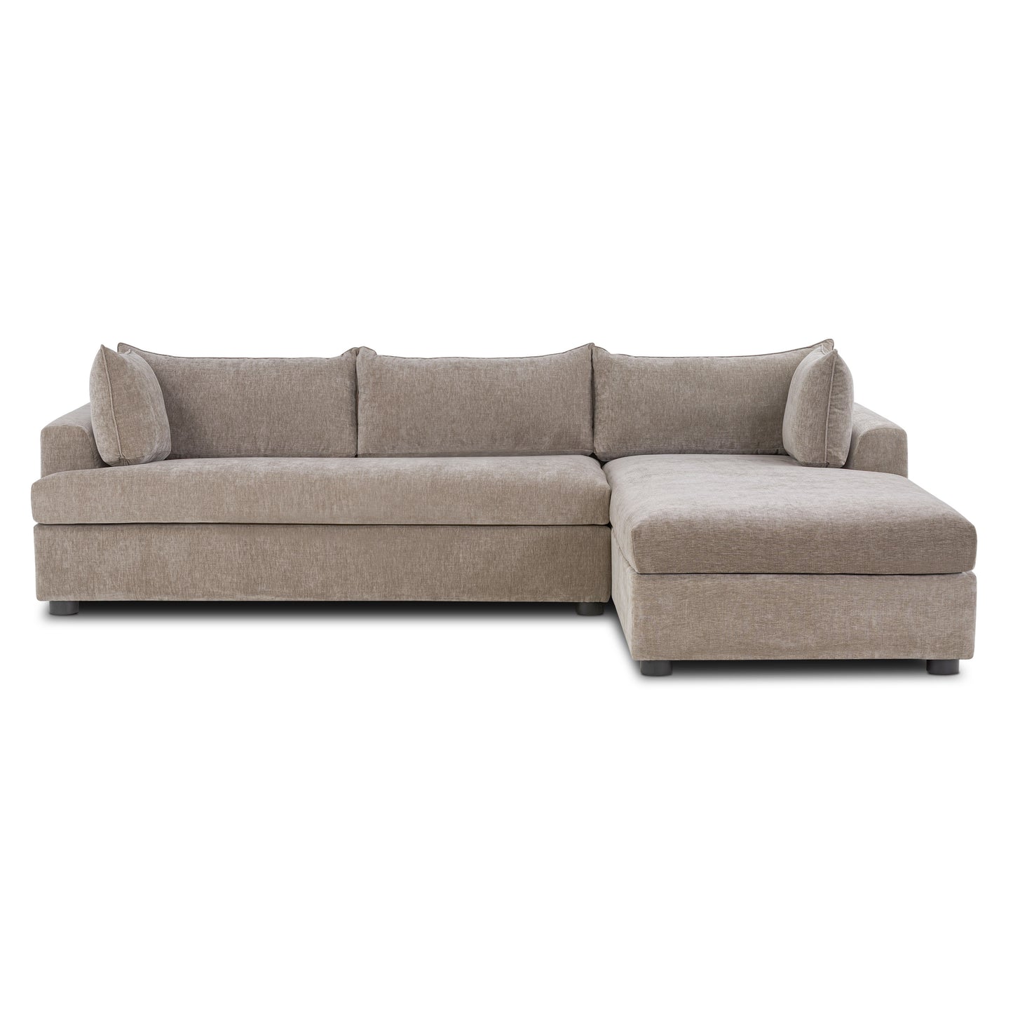 Milo Right-Facing Sleeper Sectional | Taupe Brown