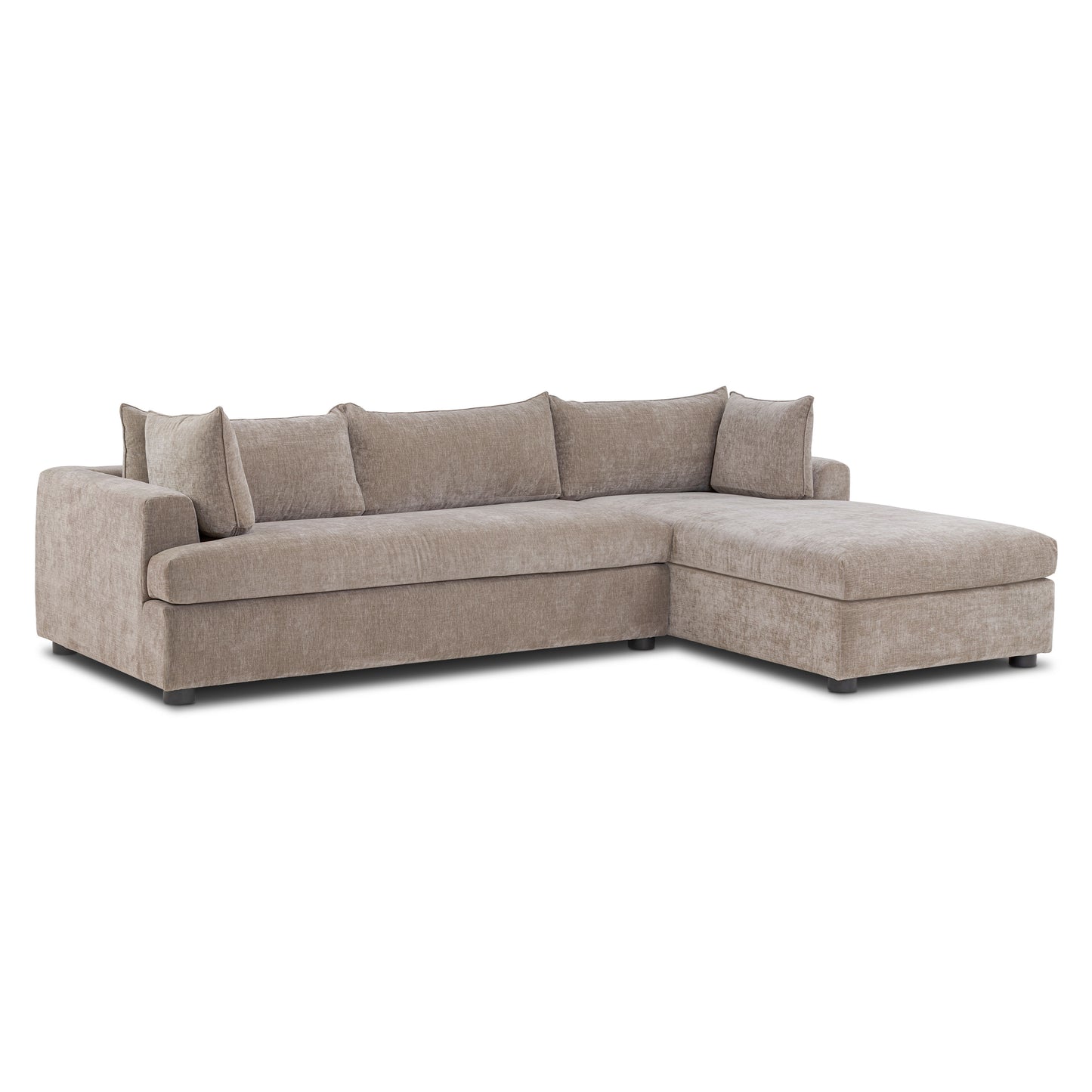 Milo Right-Facing Sleeper Sectional | Taupe Brown