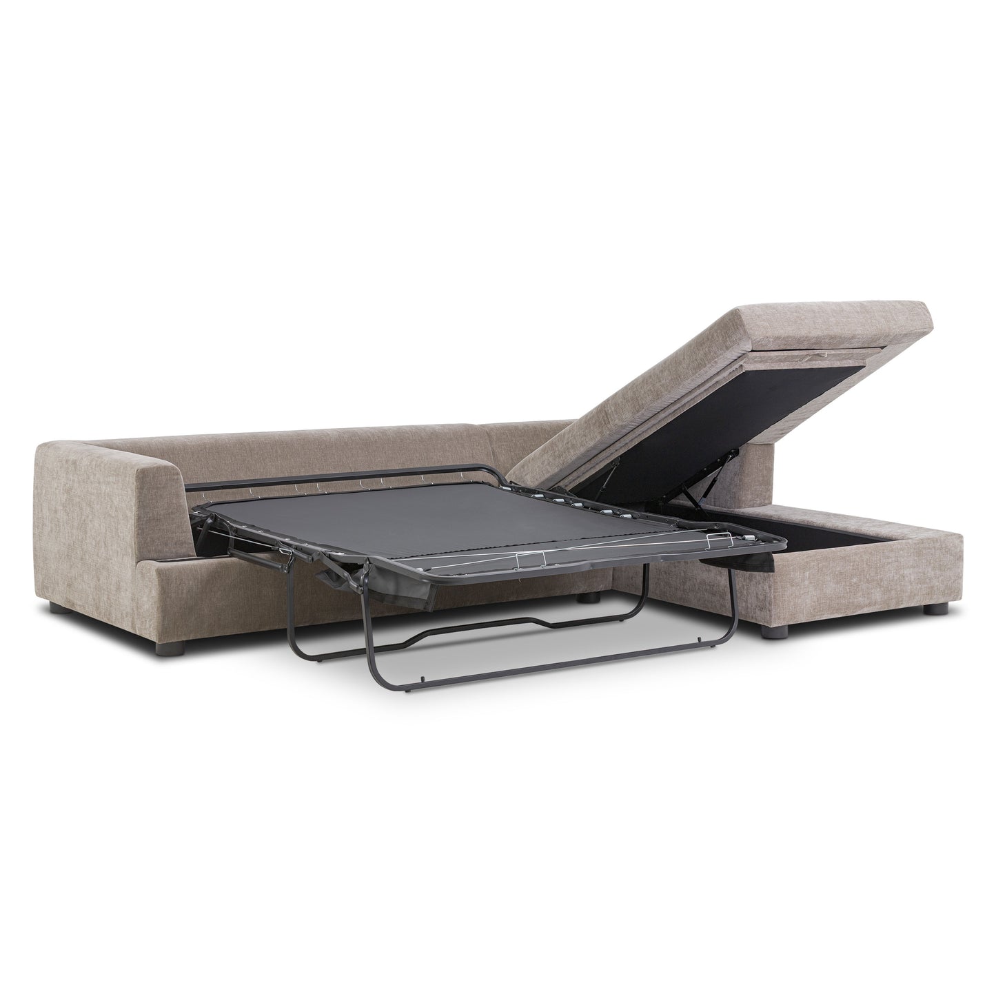 Milo Right-Facing Sleeper Sectional | Taupe Brown