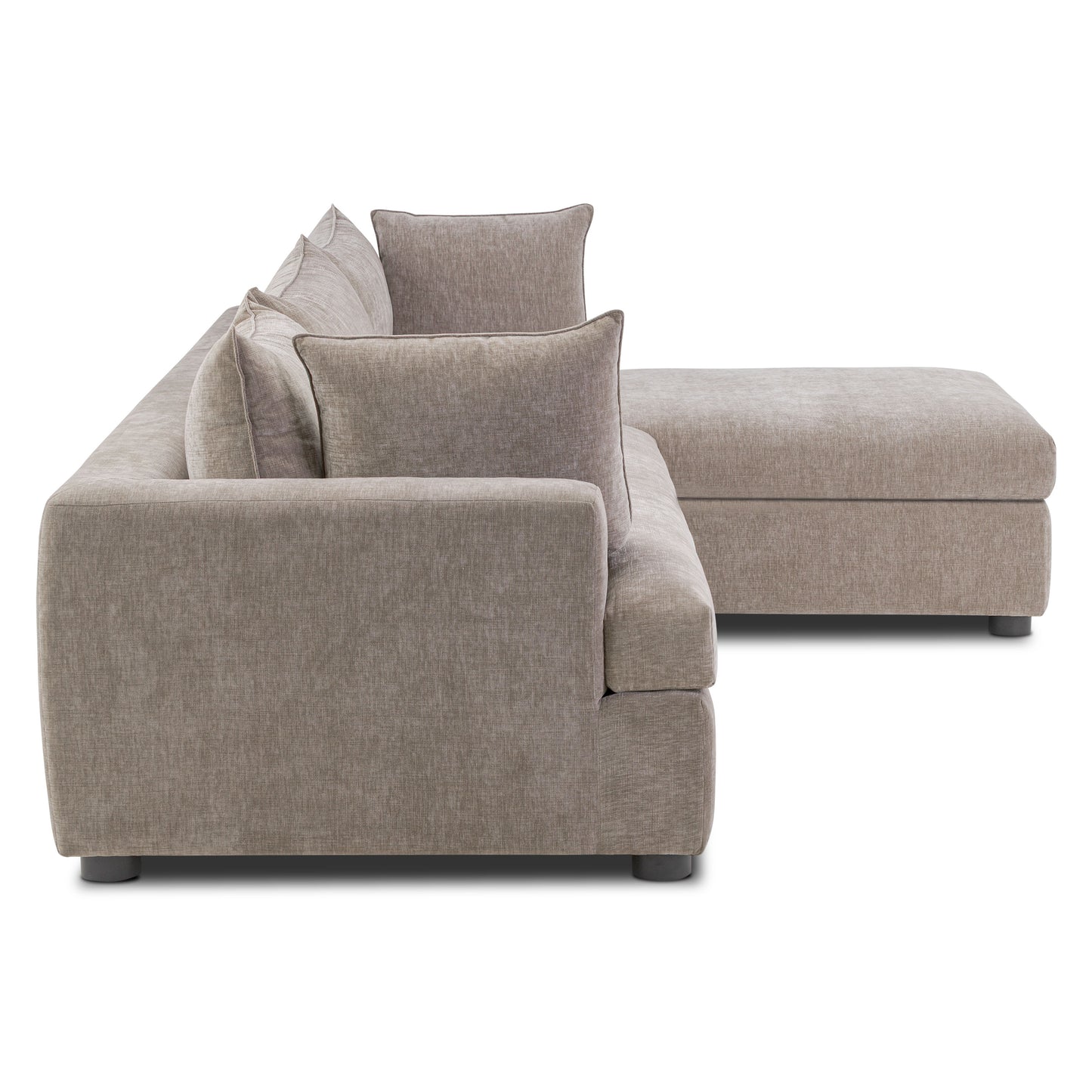 Milo Right-Facing Sleeper Sectional | Taupe Brown