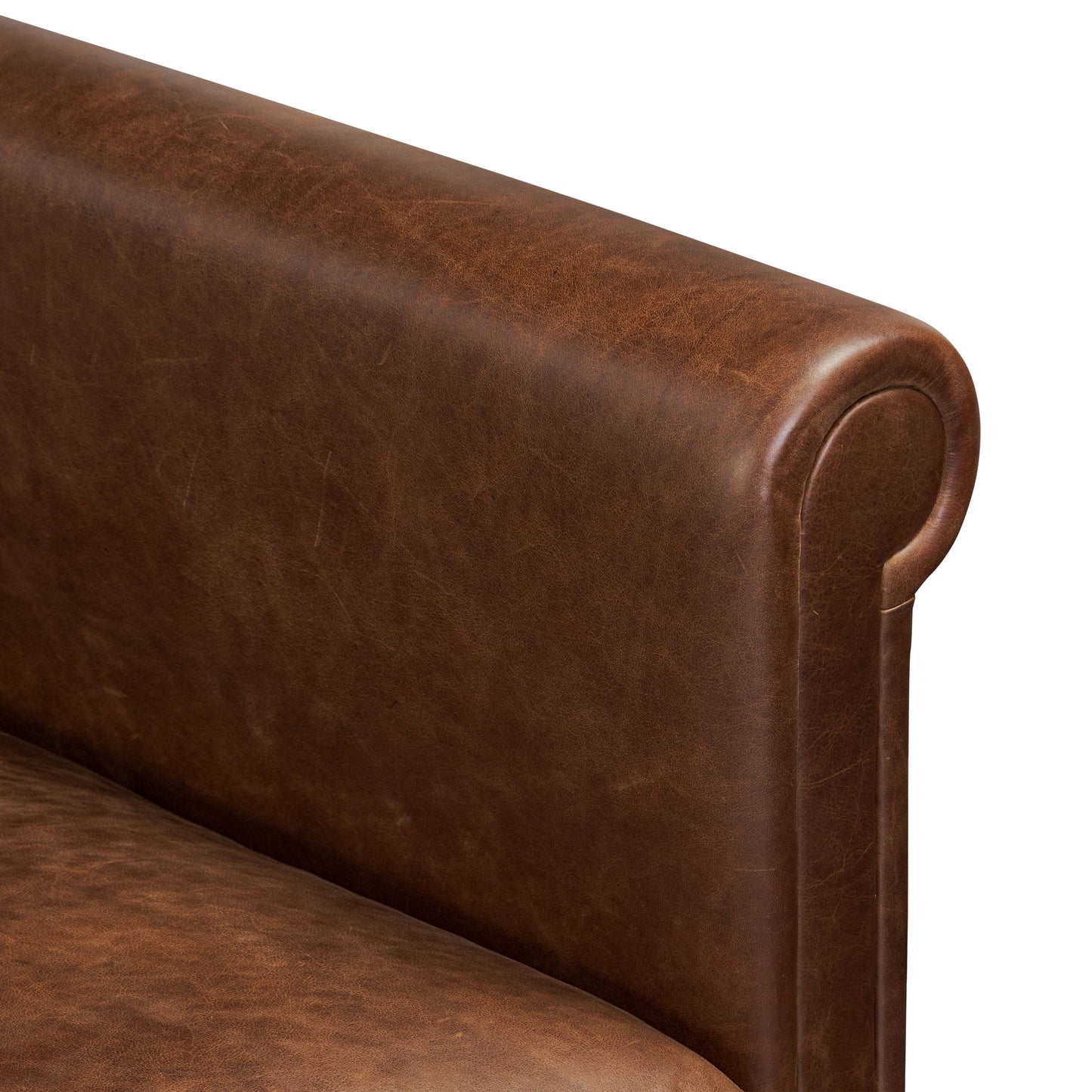 Bruges 89" Leather Sofa | Chocolate Brown
