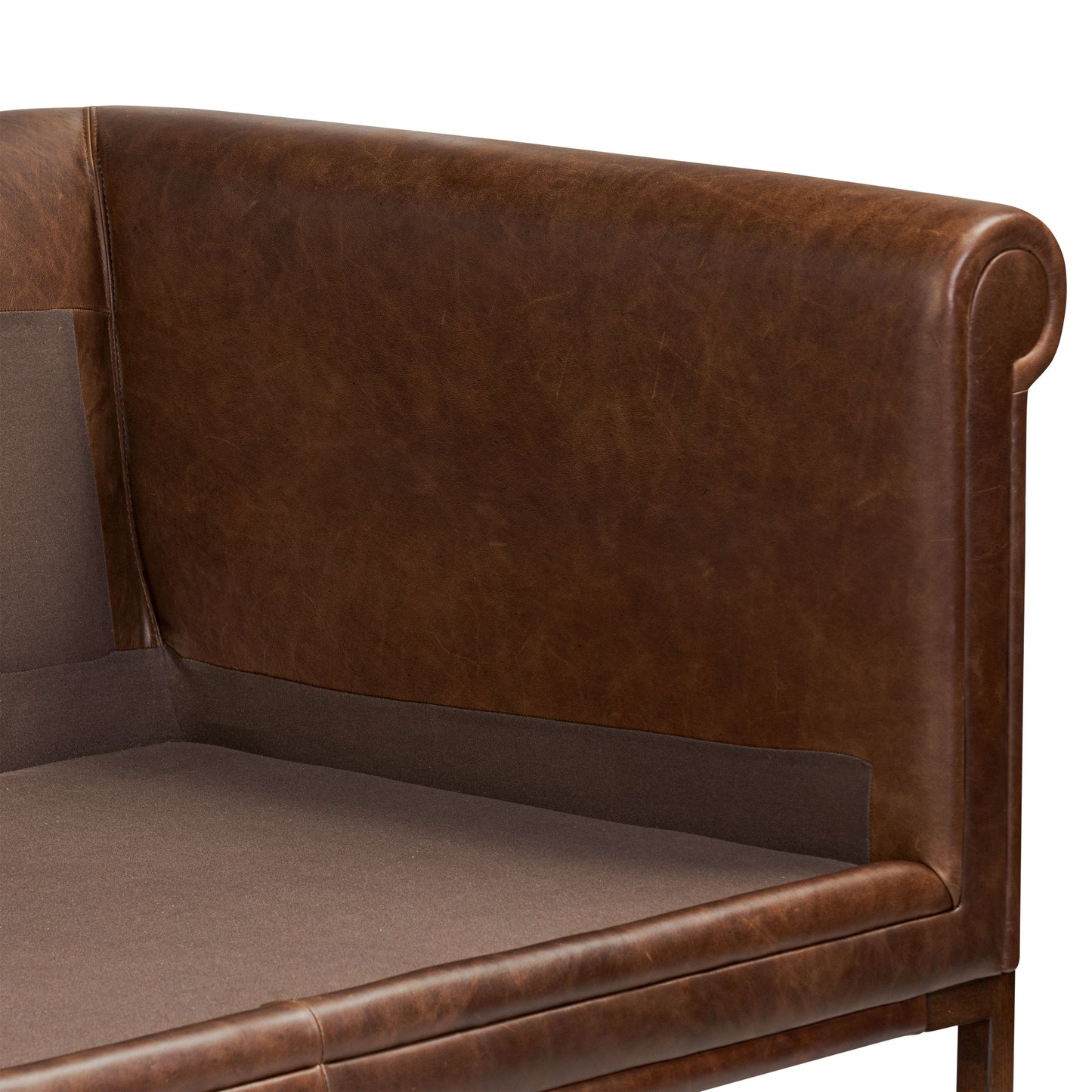 Bruges 89" Leather Sofa | Chocolate Brown