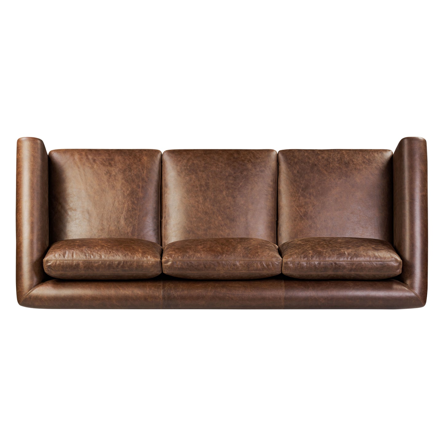 Bruges 89" Leather Sofa | Chocolate Brown