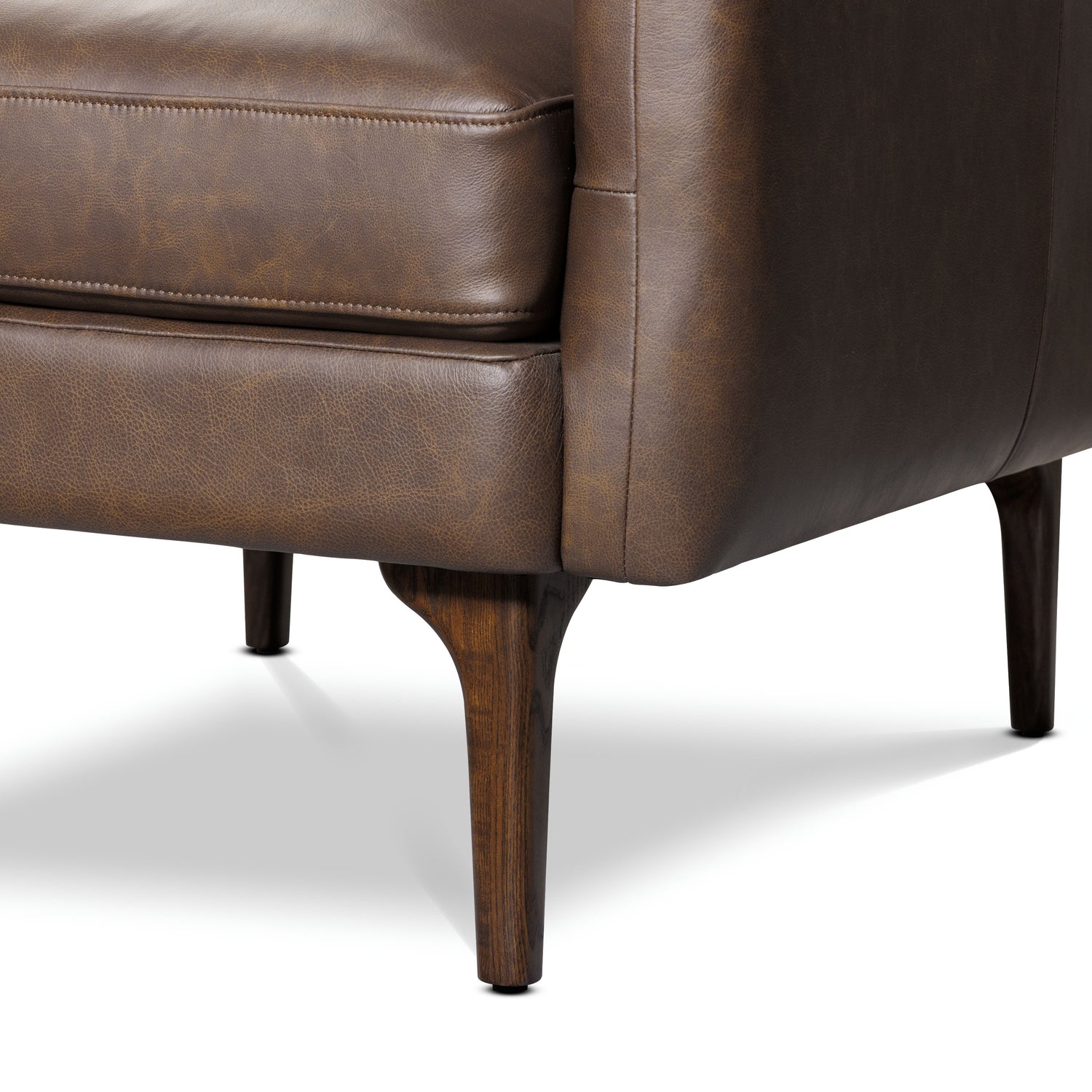 Bosco Leather Lounge Chair | Bridle Brown 