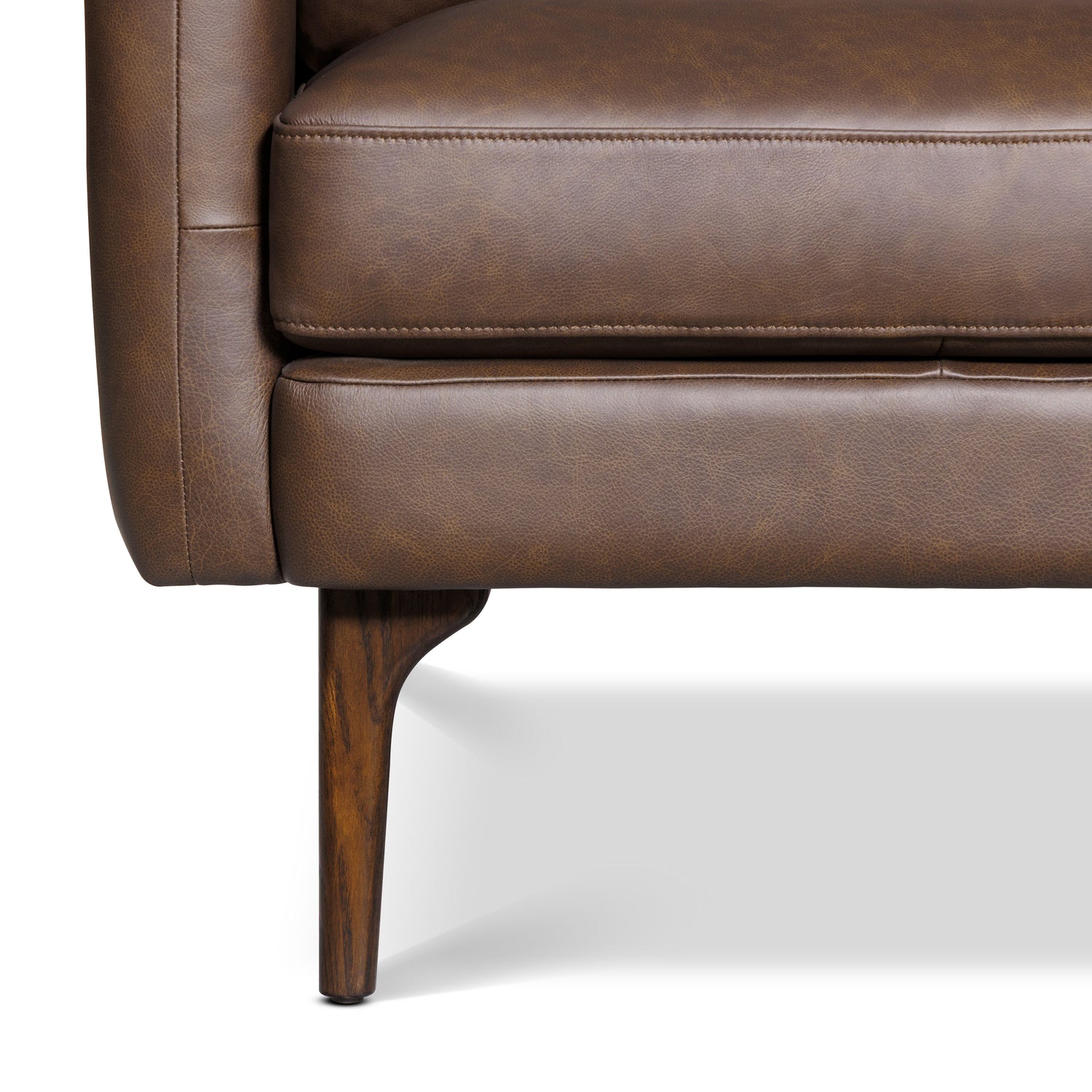 Bosco Leather Lounge Chair | Bridle Brown 