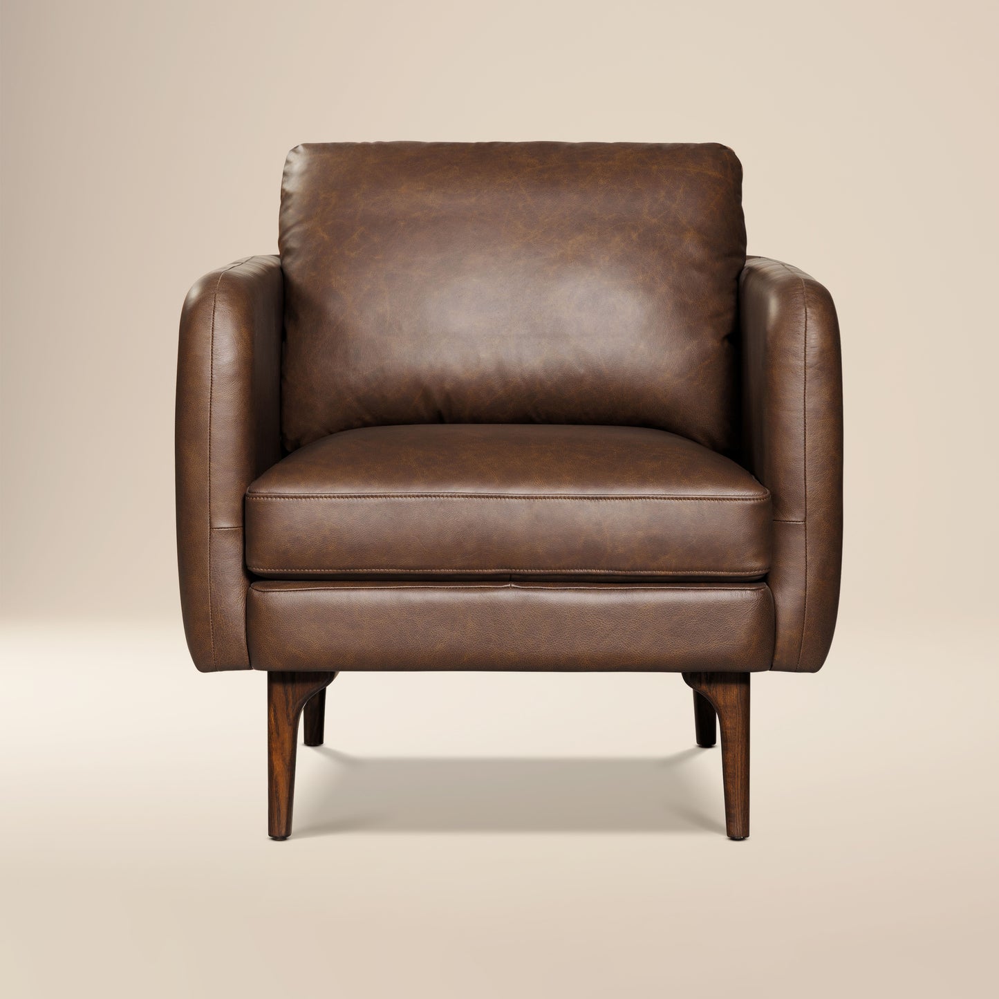 Bosco Leather Lounge Chair | Bridle Brown