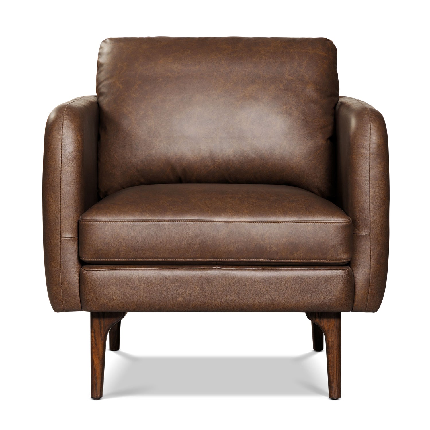 Bosco Leather Lounge Chair | Bridle Brown 
