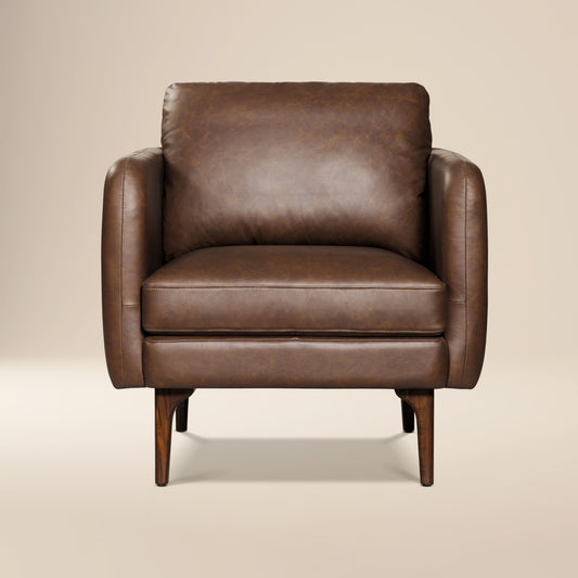 Bosco Leather Lounge Chair | Bridle Brown