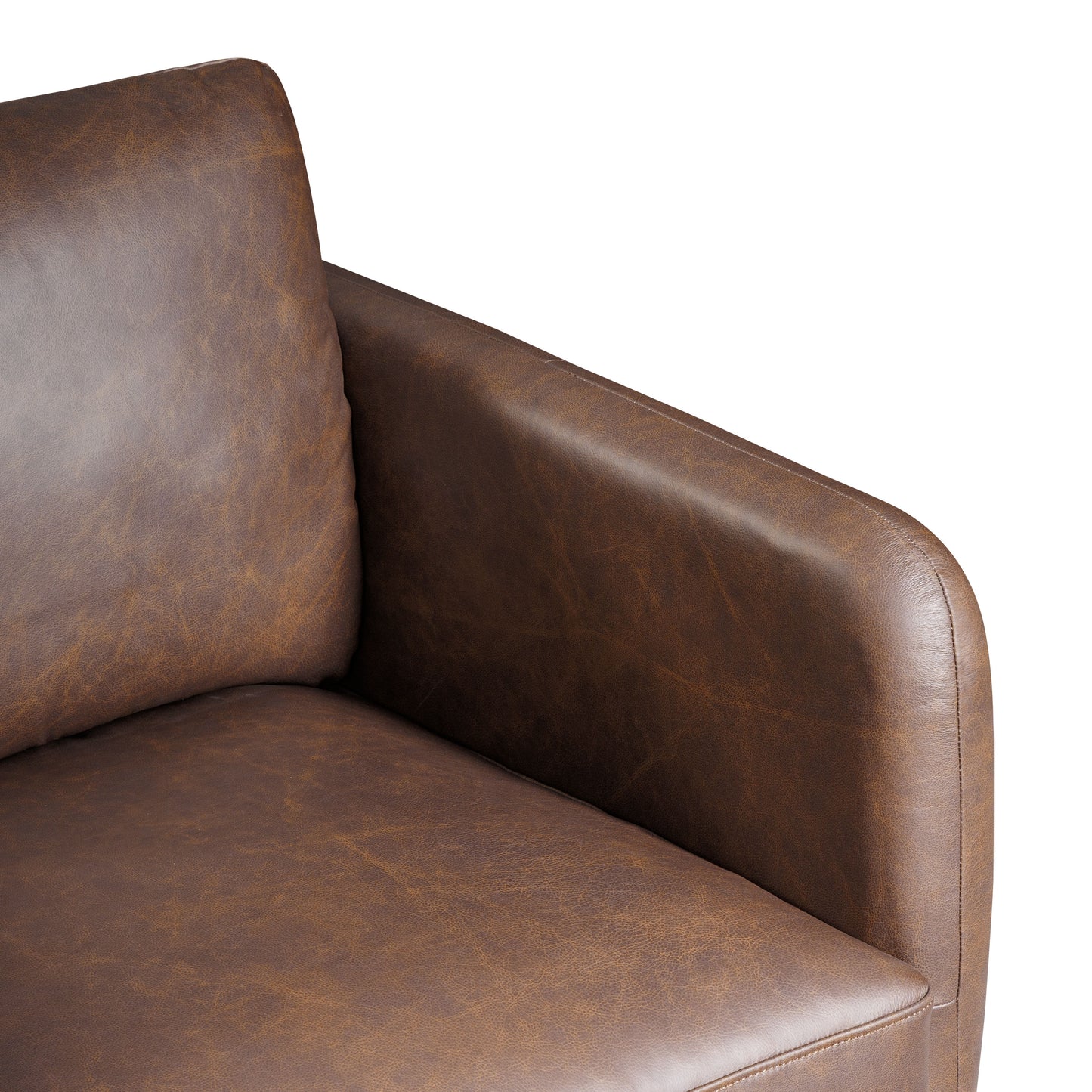Bosco Leather Lounge Chair | Bridle Brown