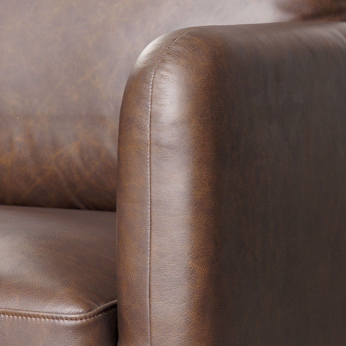 Bosco Leather Lounge Chair | Bridle Brown