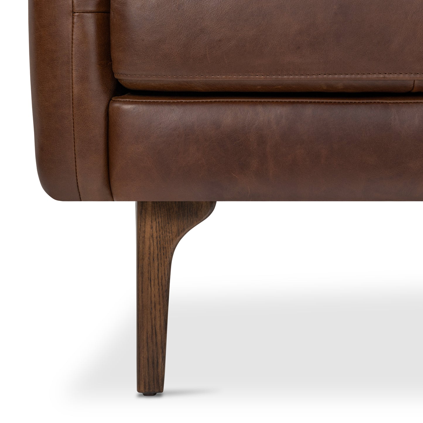 Bosco Leather Lounge Chair | Chocolate Brown