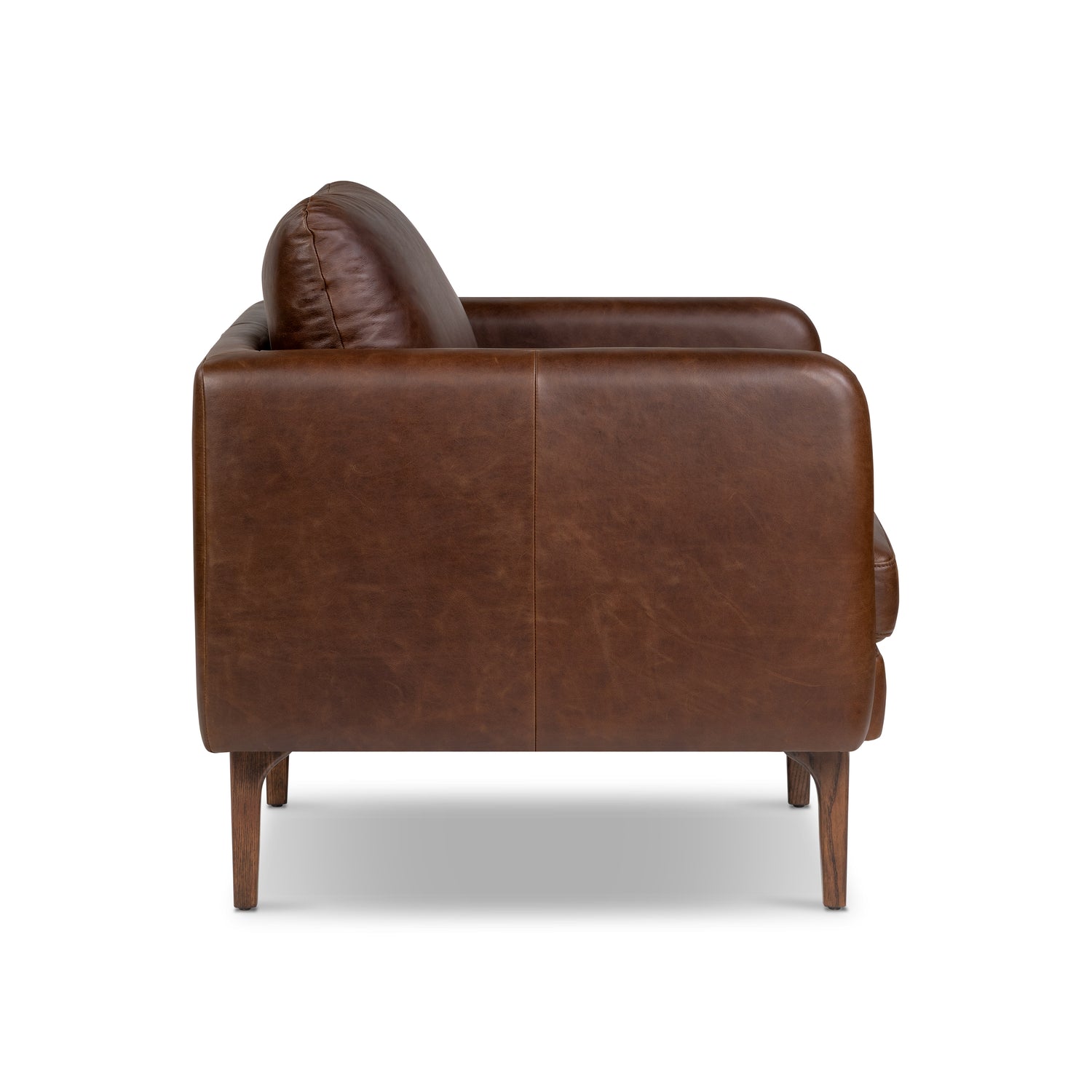 Bosco Leather Lounge Chair | Chocolate Brown 