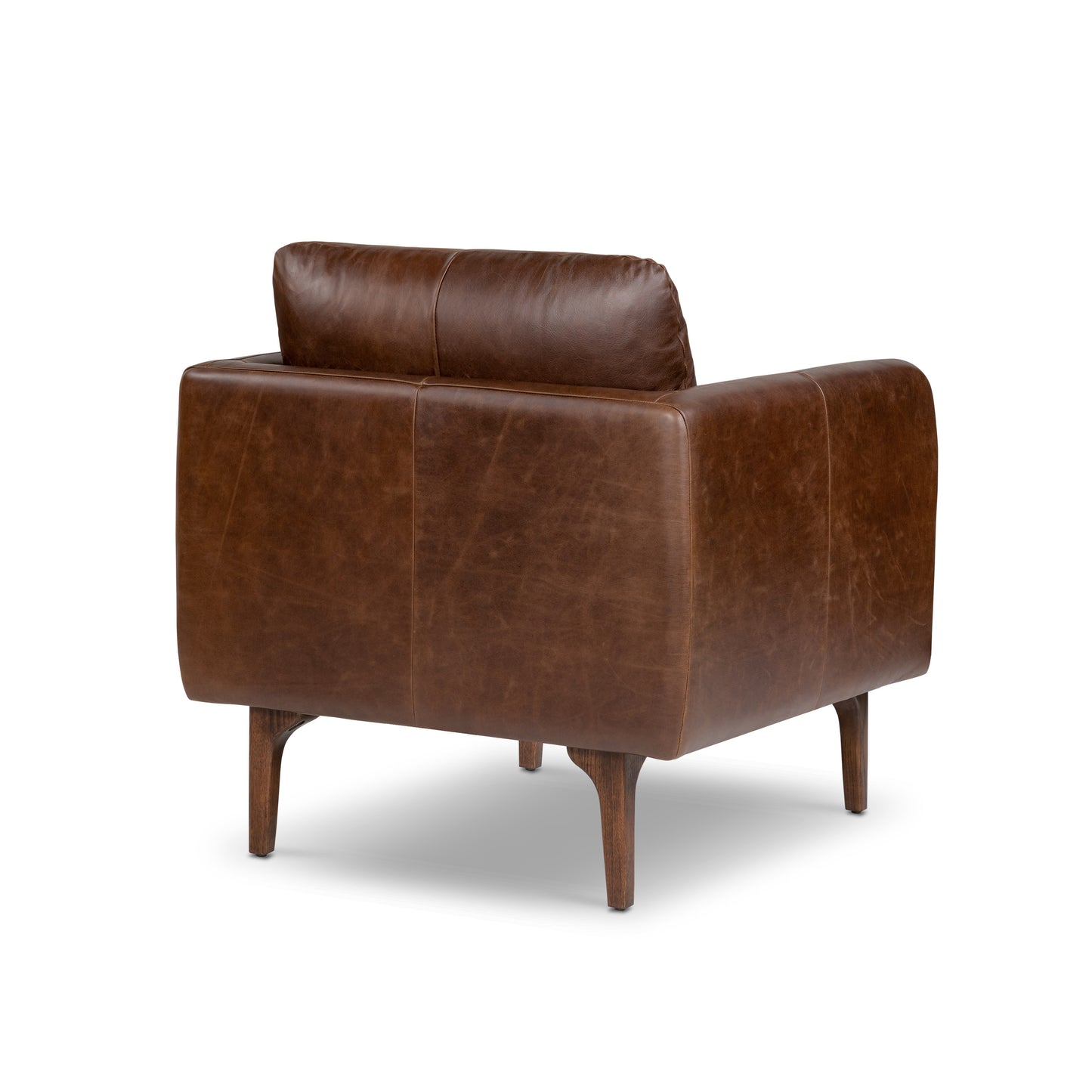 Bosco Leather Lounge Chair | Chocolate Brown