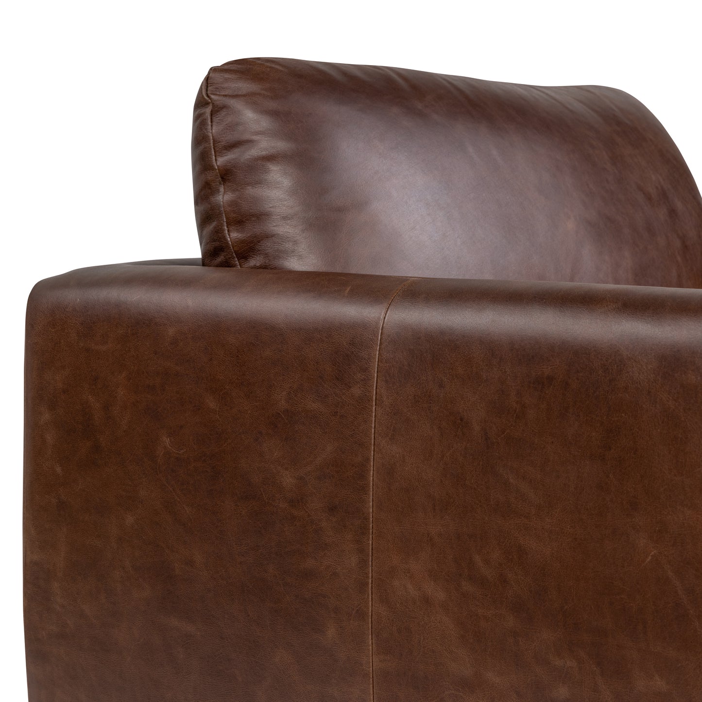 Bosco Leather Lounge Chair | Chocolate Brown