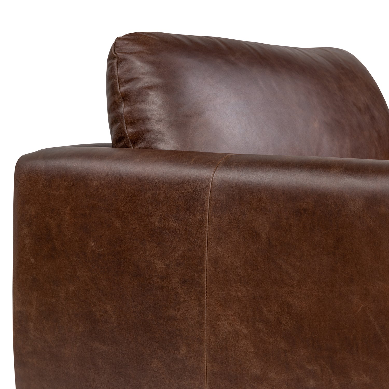 Bosco Leather Lounge Chair | Chocolate Brown 