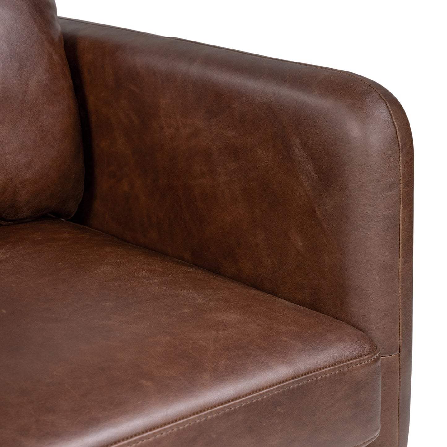 Bosco Leather Lounge Chair | Chocolate Brown