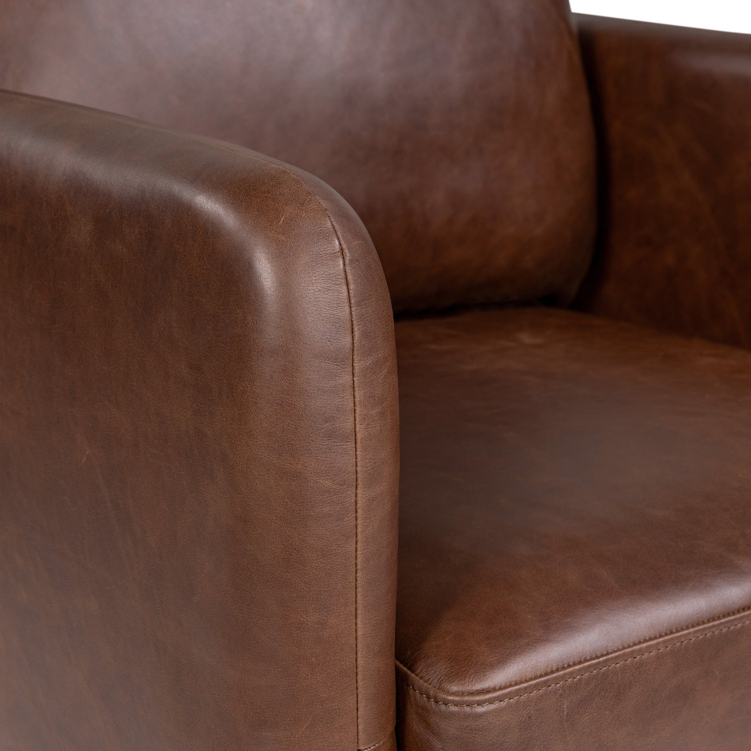 Bosco Leather Lounge Chair | Chocolate Brown 