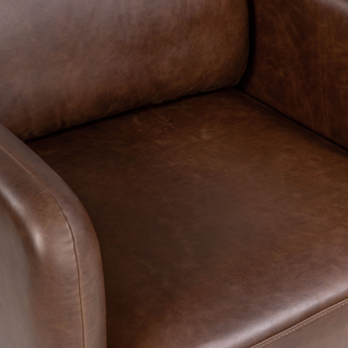 Bosco Leather Lounge Chair | Chocolate Brown