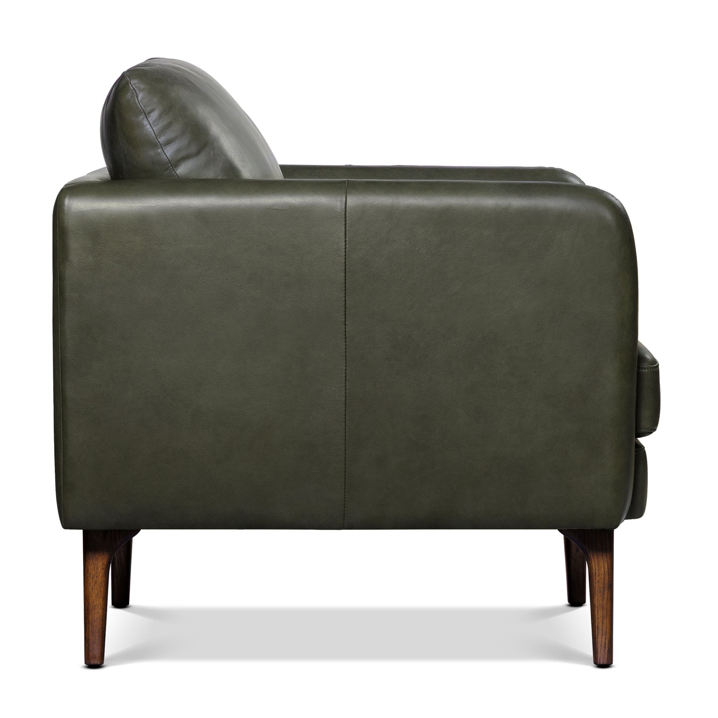 Bosco Leather Lounge Chair | Olivine Green