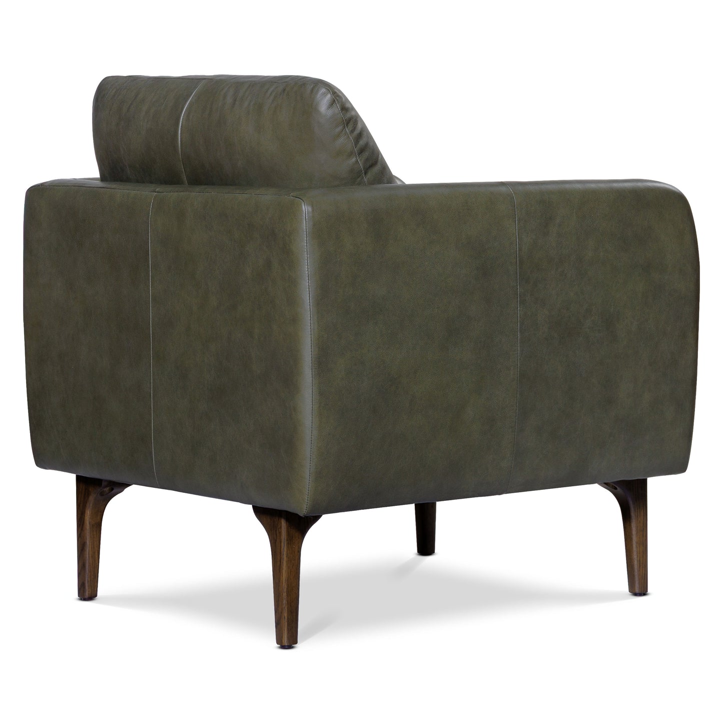Bosco Leather Lounge Chair | Olivine Green