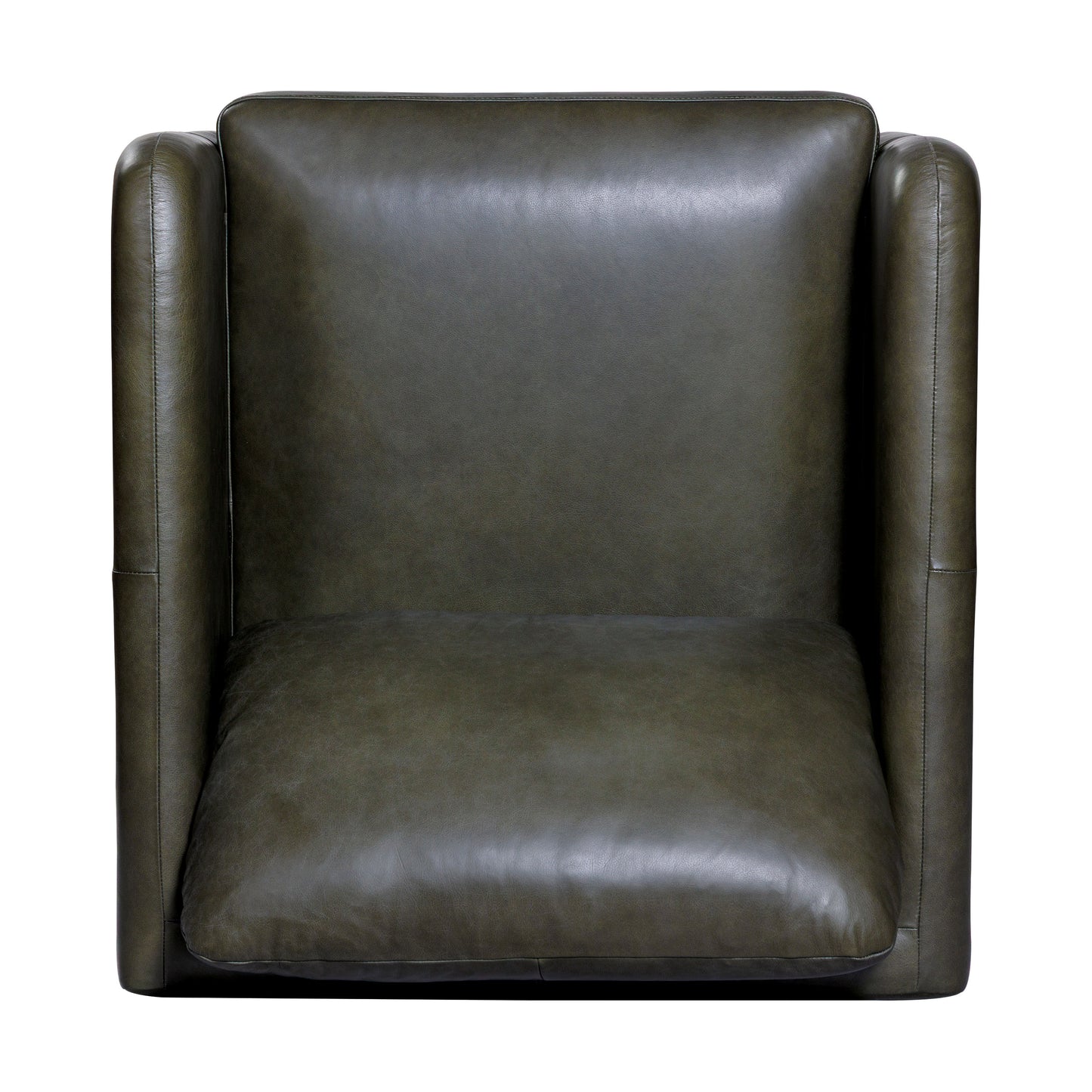 Bosco Leather Lounge Chair | Olivine Green