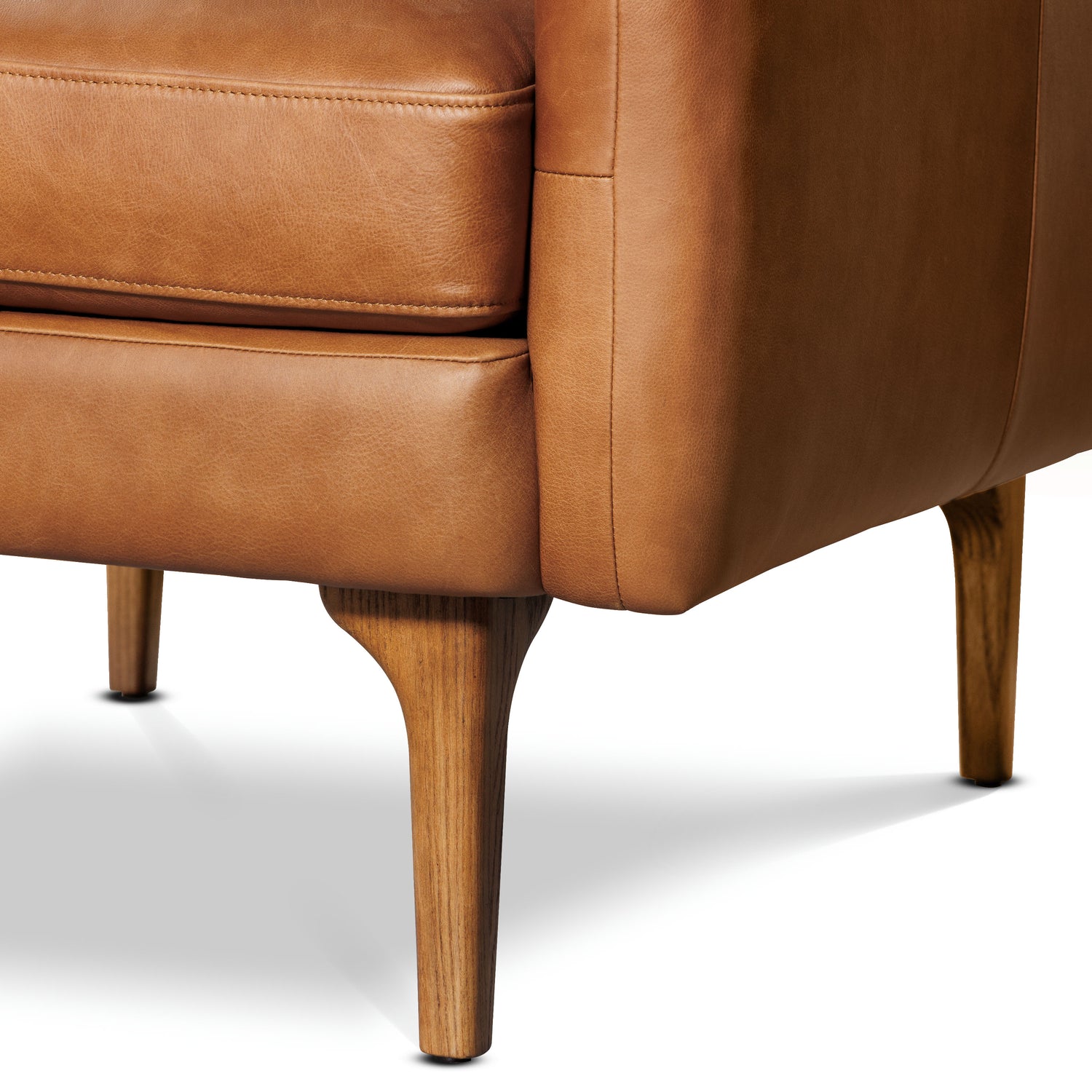 Bosco Leather Lounge Chair | Saddle Tan 