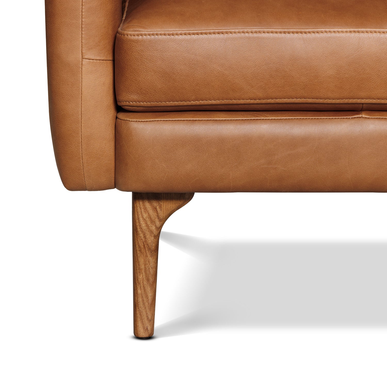 Bosco Leather Lounge Chair | Saddle Tan 