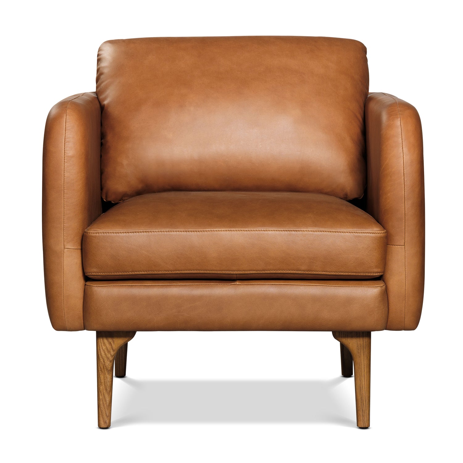 Bosco Leather Lounge Chair | Saddle Tan 