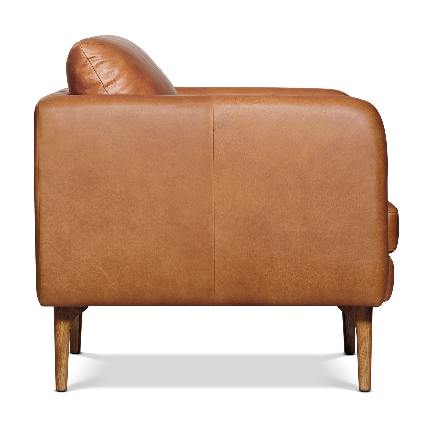 Bosco Leather Lounge Chair | Saddle Tan 