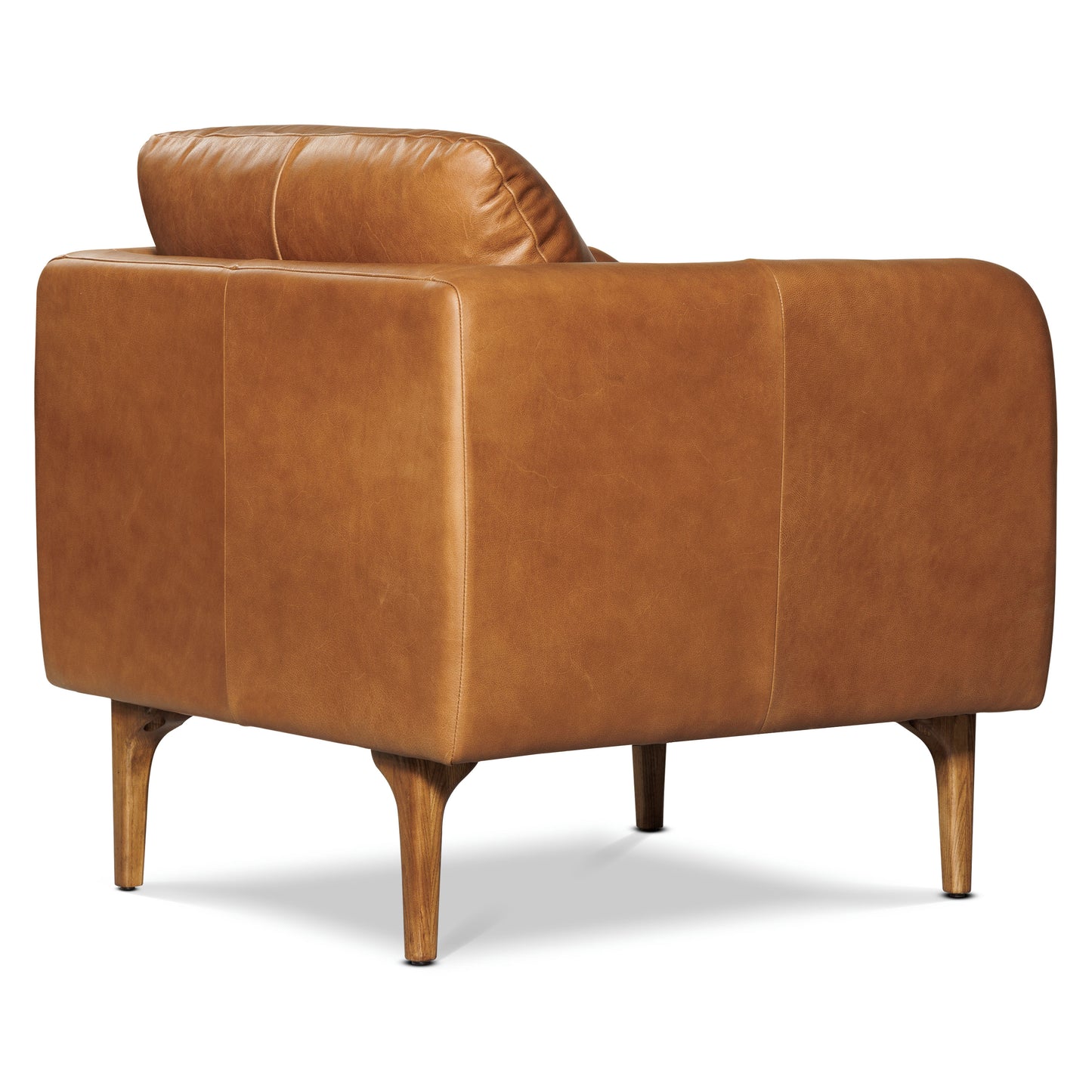 Bosco Leather Lounge Chair | Saddle Tan